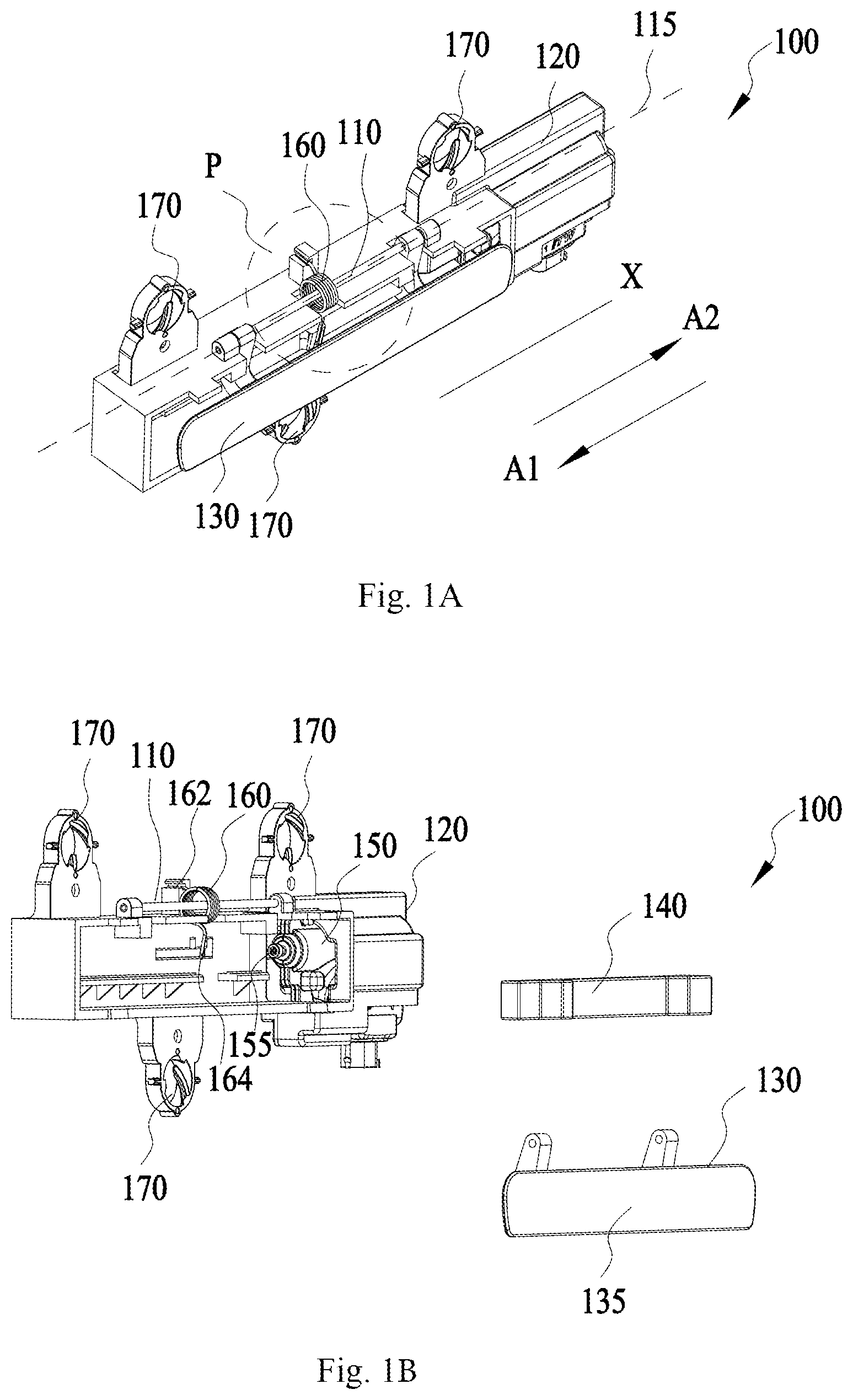Patent US12305432 Figure 1 – Door handle assembly for vehicle