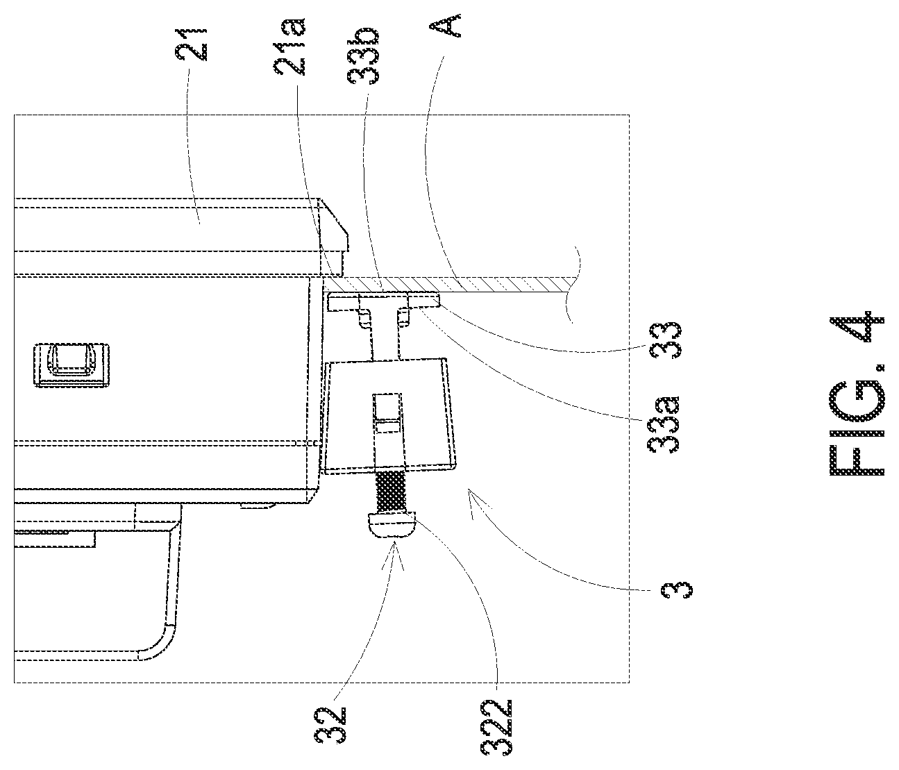 Patent US12305433 Figure 9 – Human machine interface panel and fixing device thereof