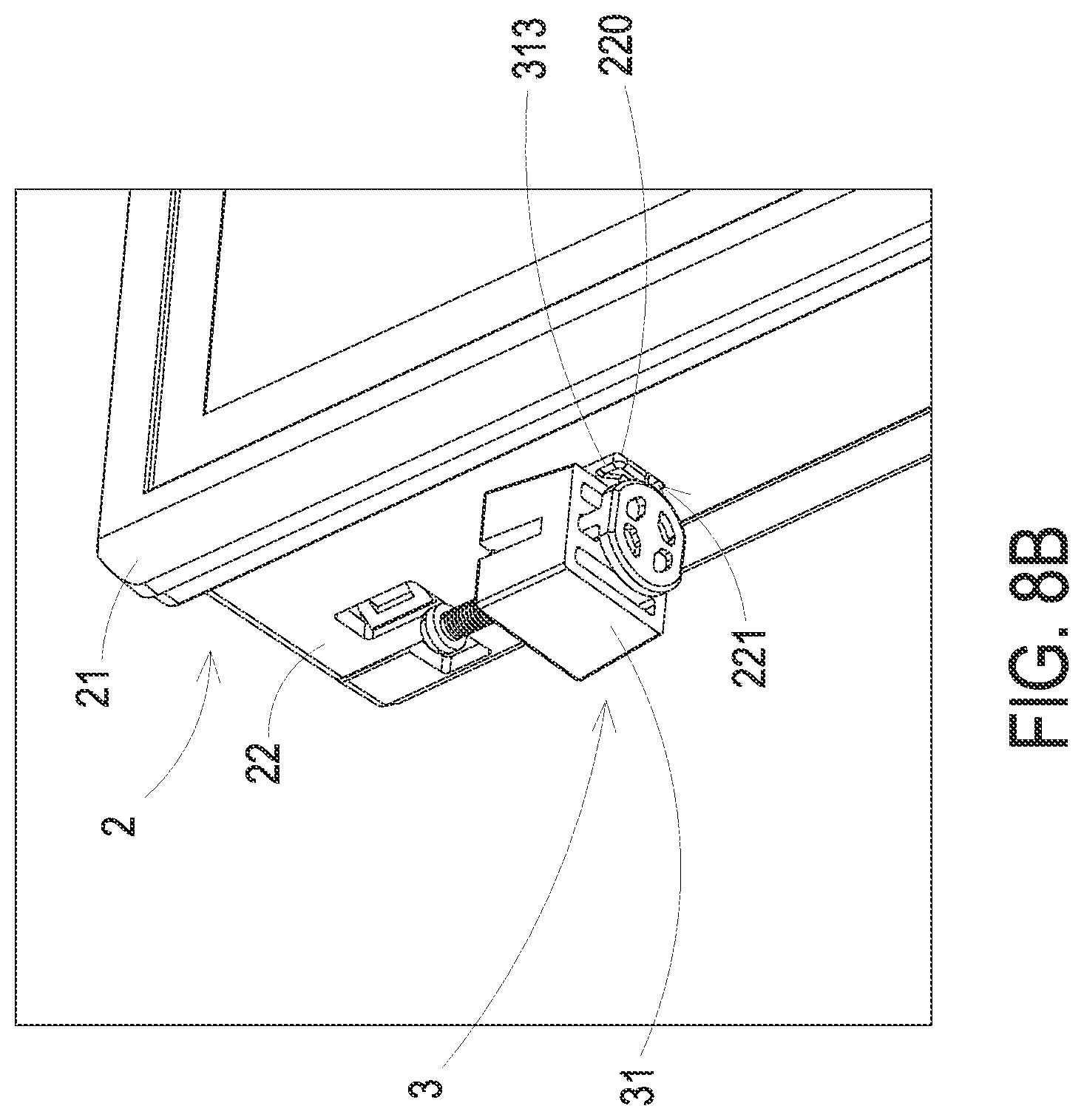 Patent US12305433 Figure 14 – Human machine interface panel and fixing device thereof