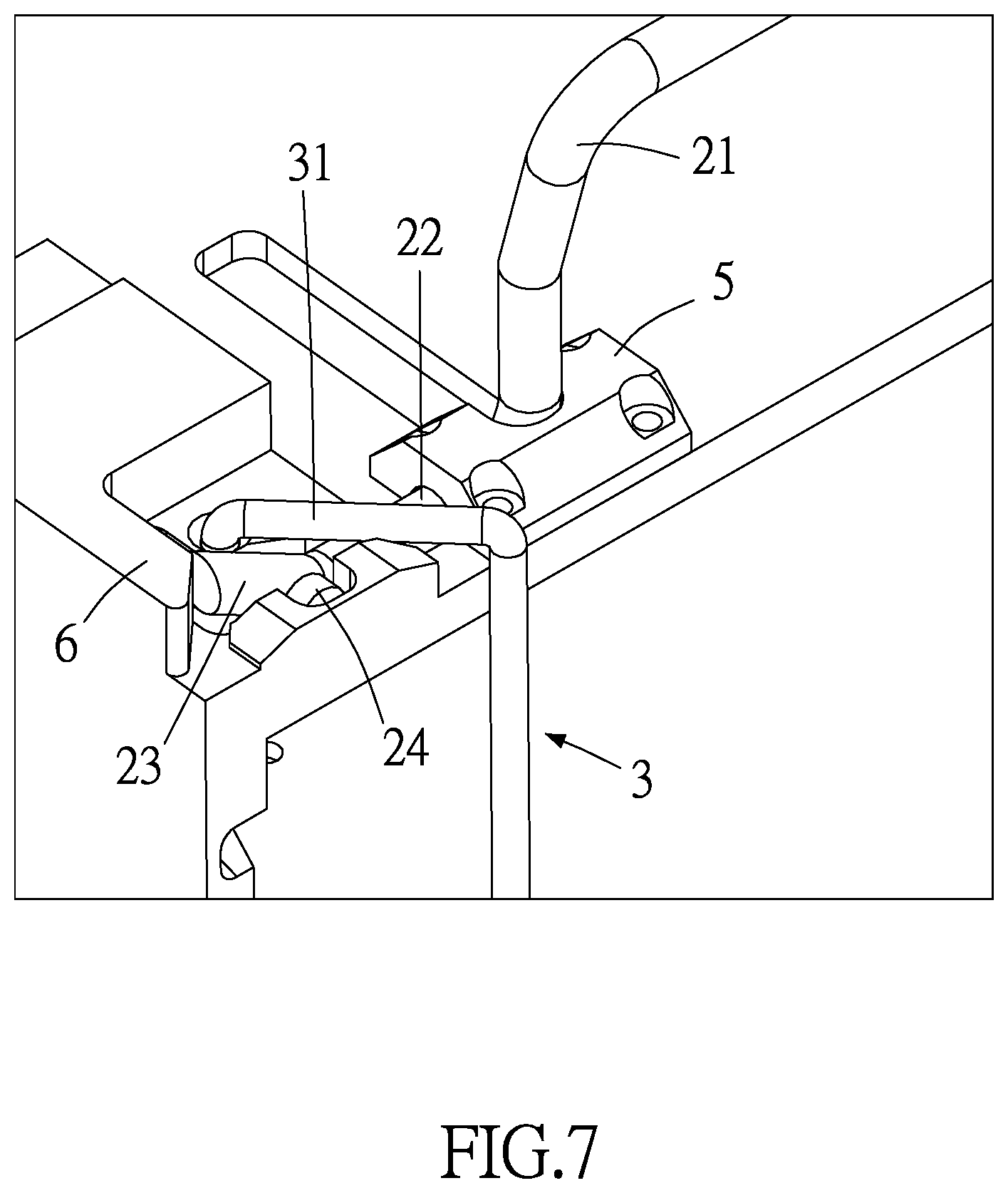 Patent US12305434 Figure 7 – Locking device and container using the same