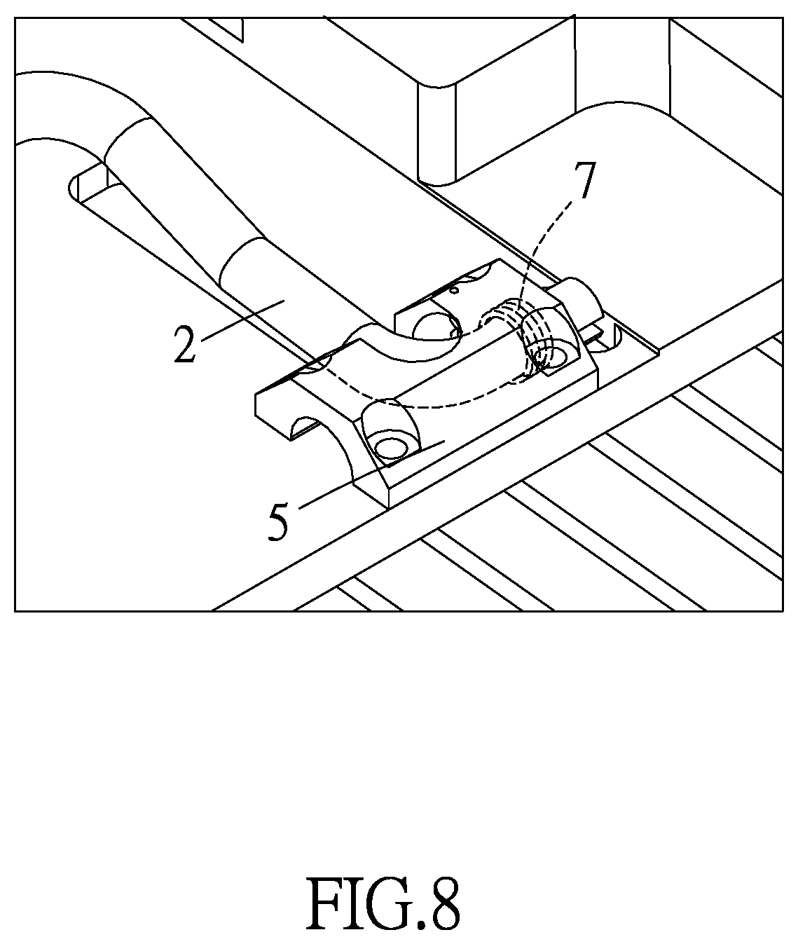 Patent US12305434 Figure 8 – Locking device and container using the same
