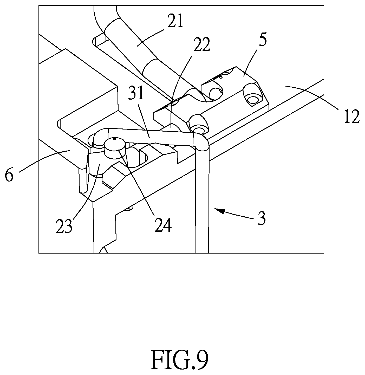 Patent US12305434 Figure 9 – Locking device and container using the same