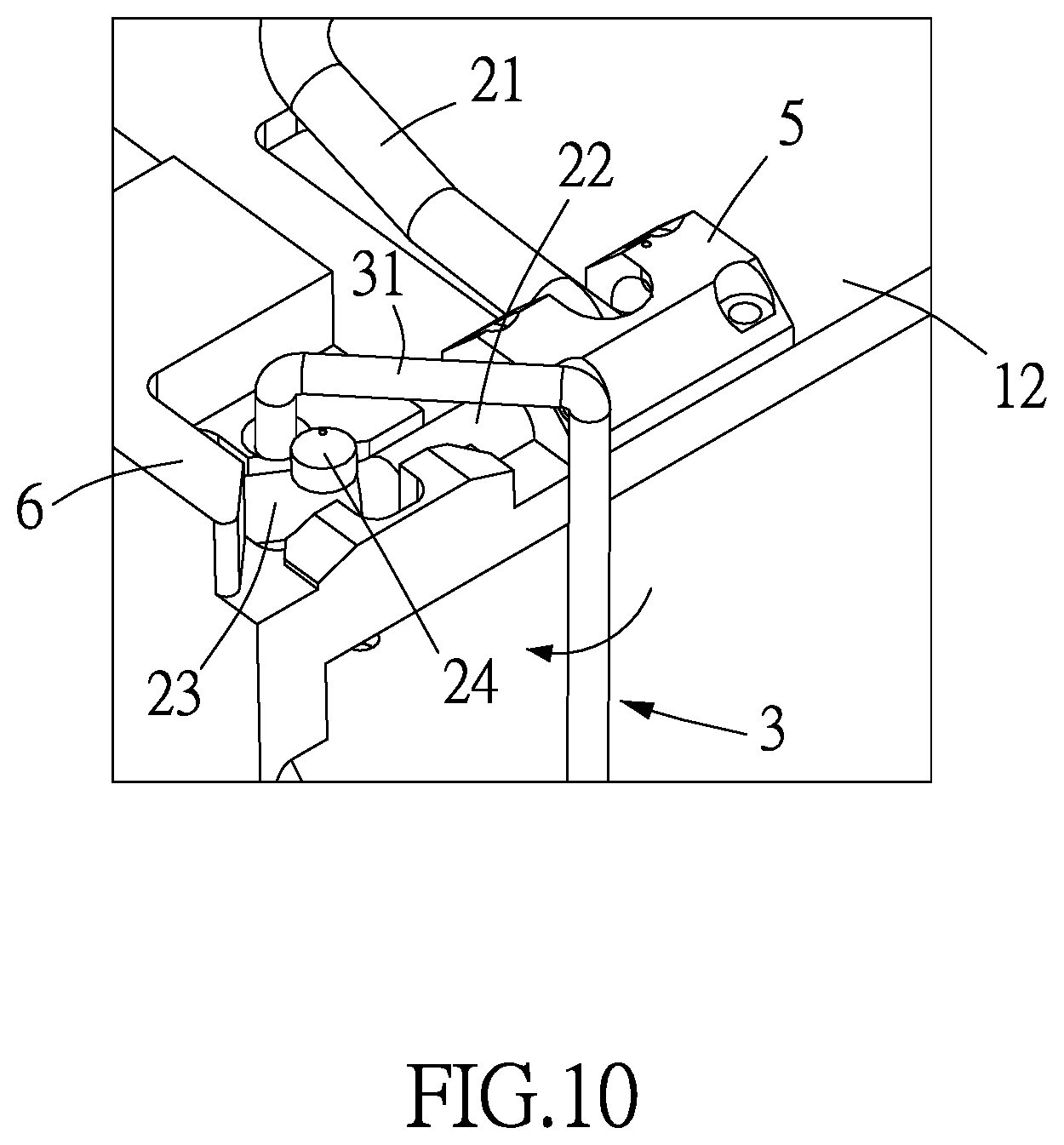 Patent US12305434 Figure 10 – Locking device and container using the same