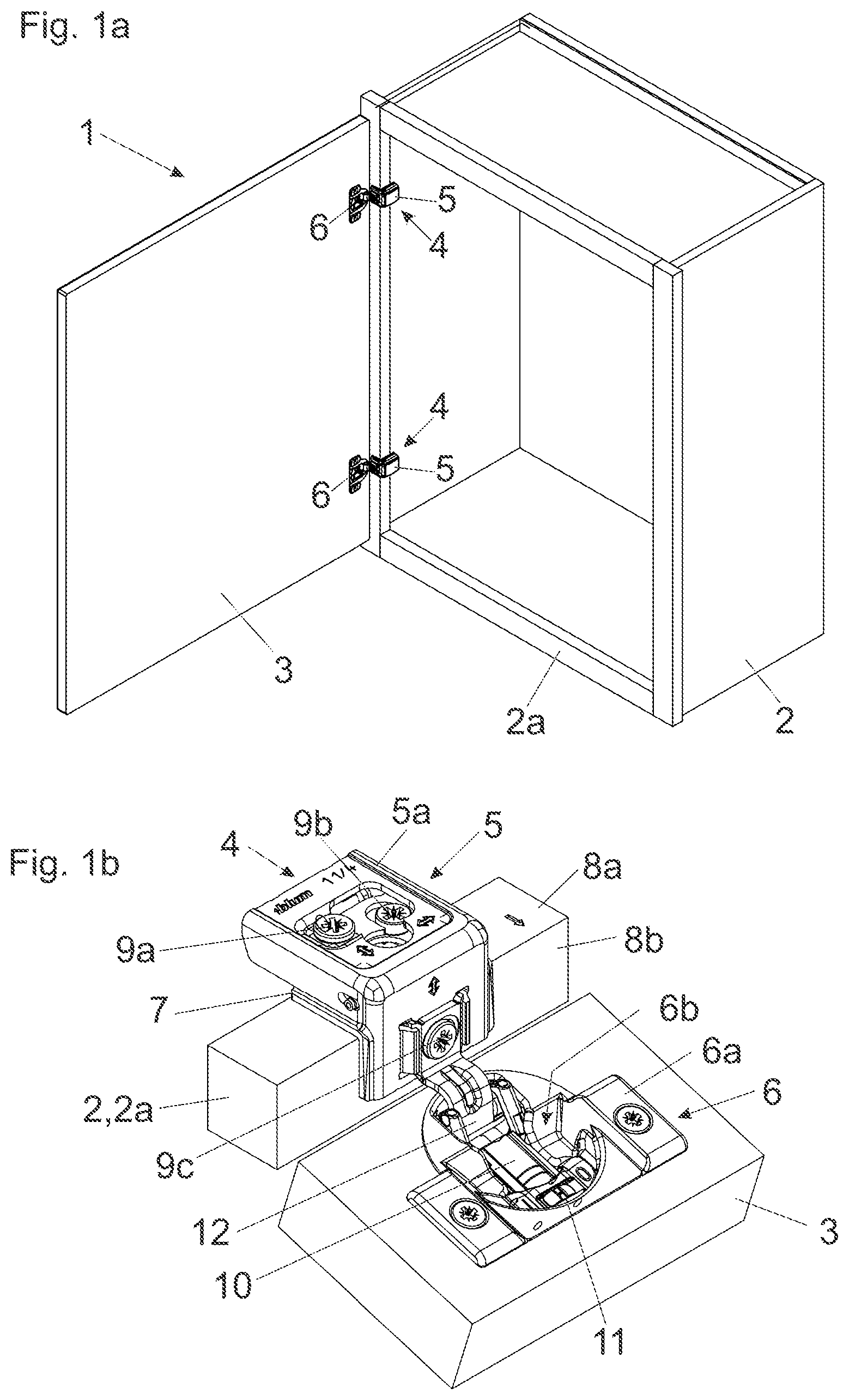 Patent US12305437 Figure 1 – Hinge assembly