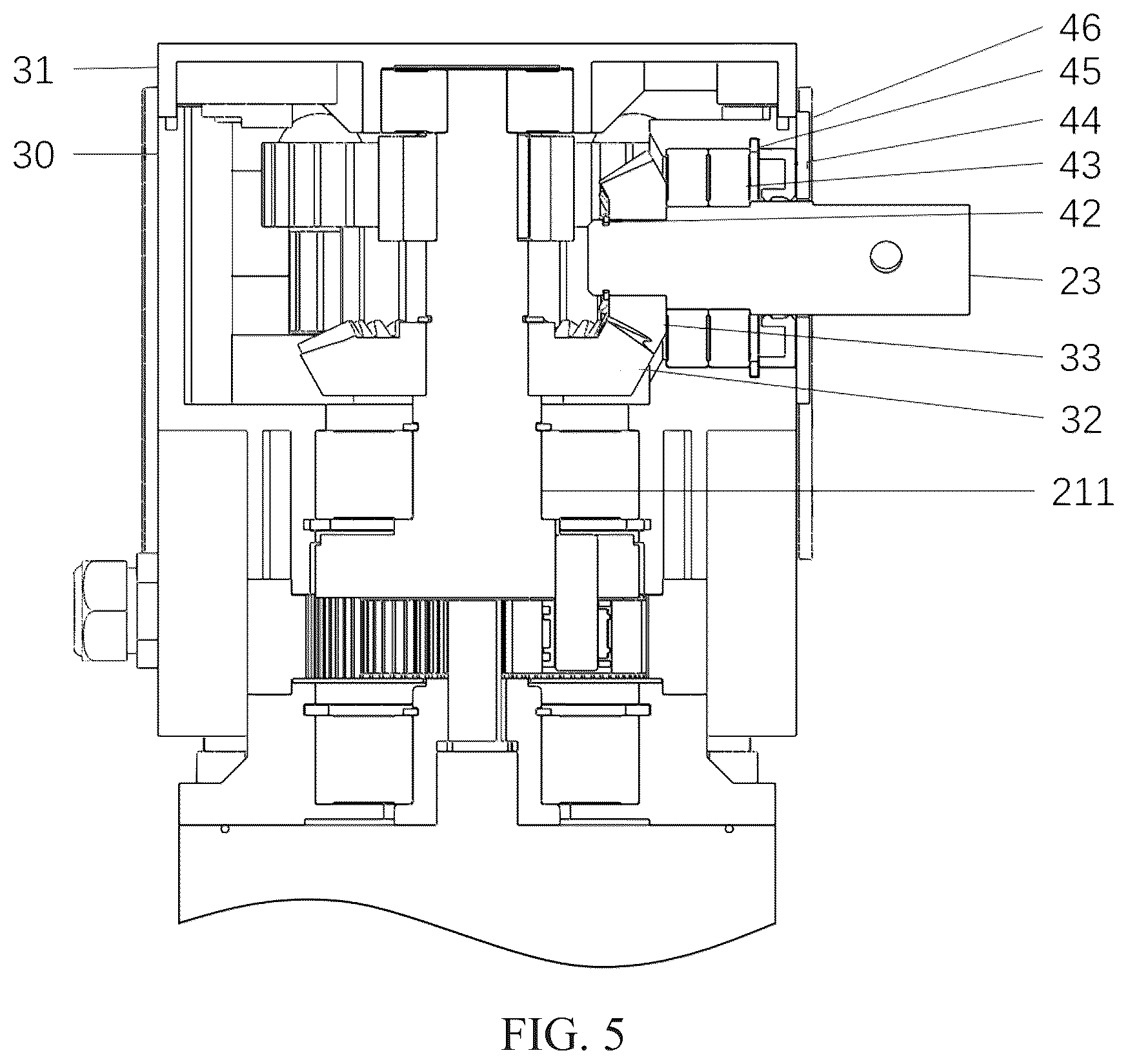 Patent US12305440 Figure 3 – Single motor-driven double push rod electric vehicle tailgate system