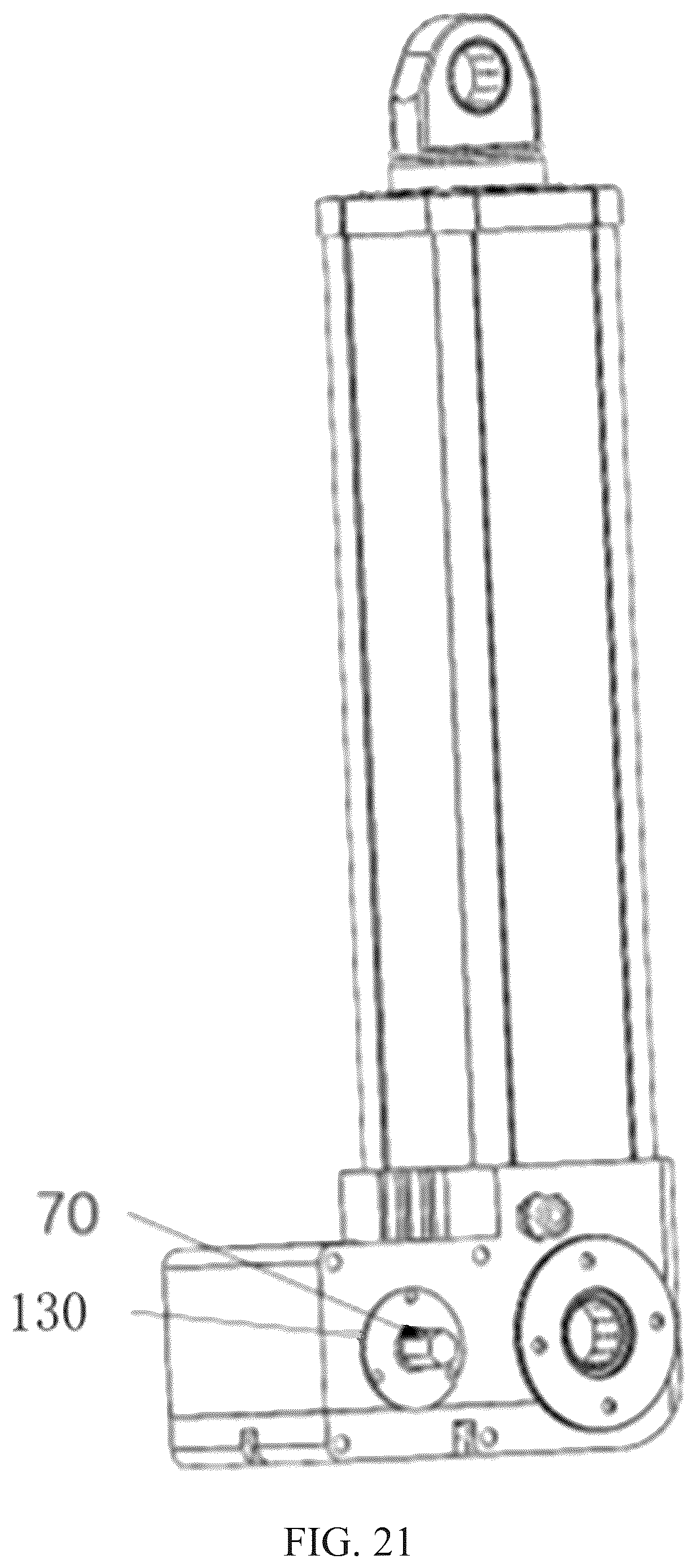 Patent US12305440 Figure 12 – Single motor-driven double push rod electric vehicle tailgate system