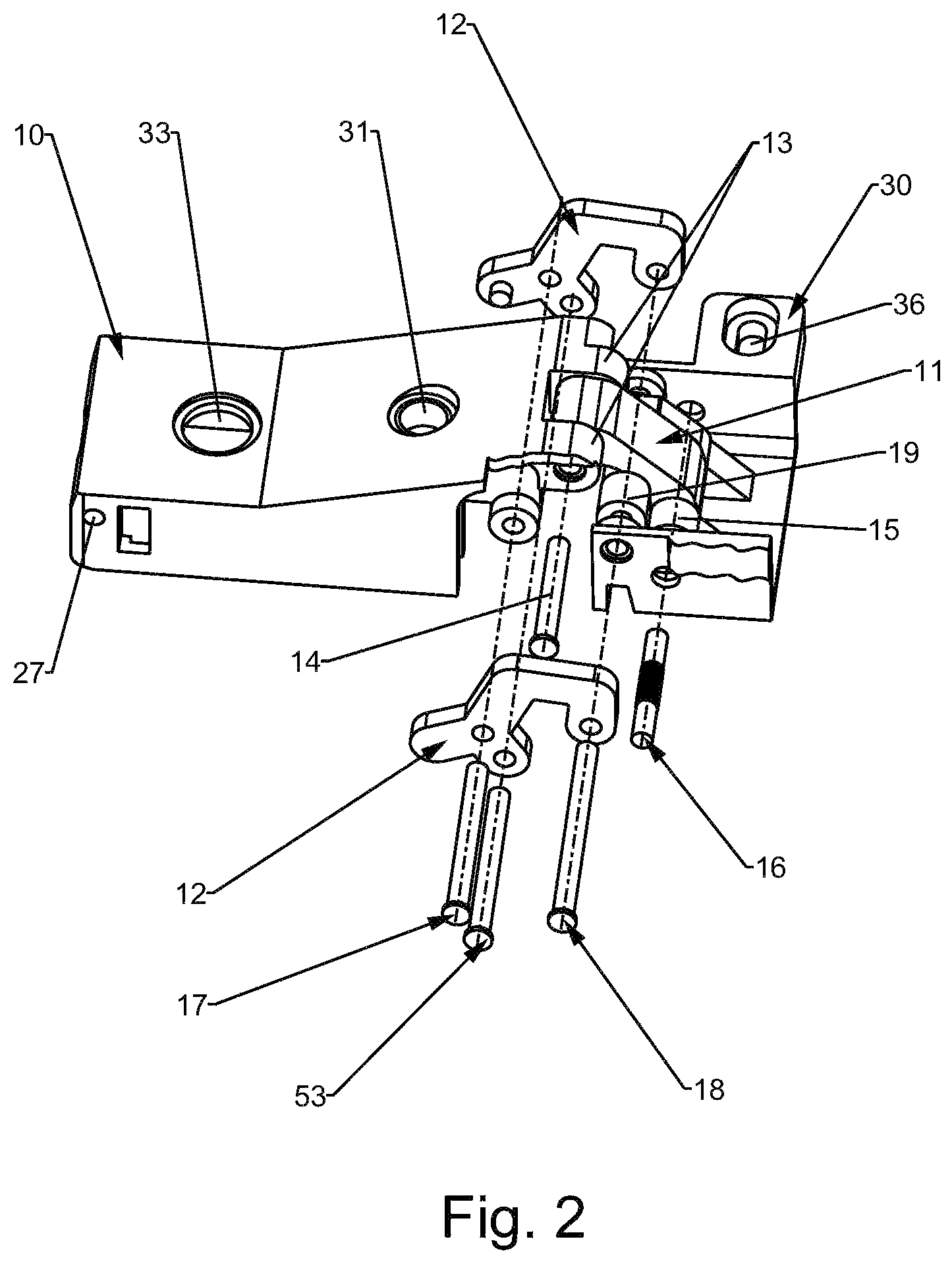 Patent US12305441 Figure 2 – Cushioned hinge for doors of furniture items and the like