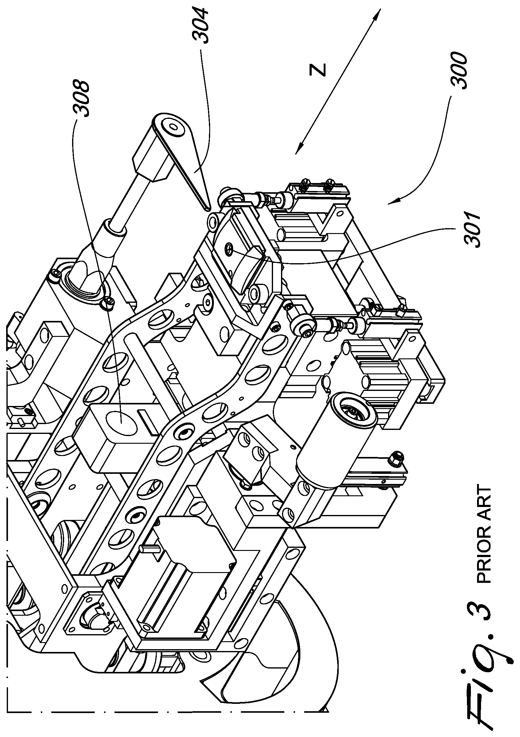 Patent US12305442 Figure 3 – Automatic machine and automatic method for sealing the perimetric edge of insulating glass constituted by glass panes of different dimensions