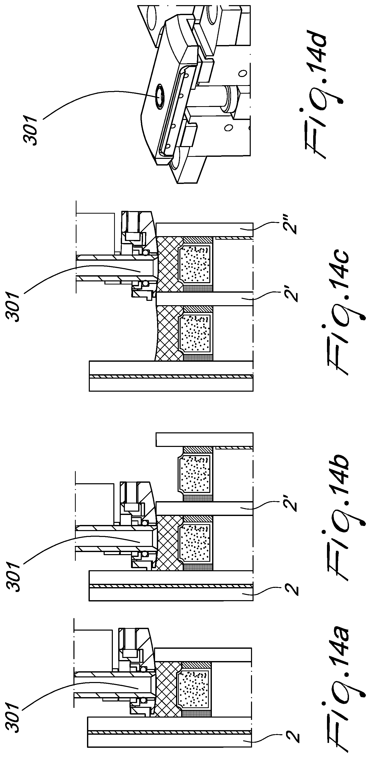 Patent US12305442 Figure 14 – Automatic machine and automatic method for sealing the perimetric edge of insulating glass constituted by glass panes of different dimensions