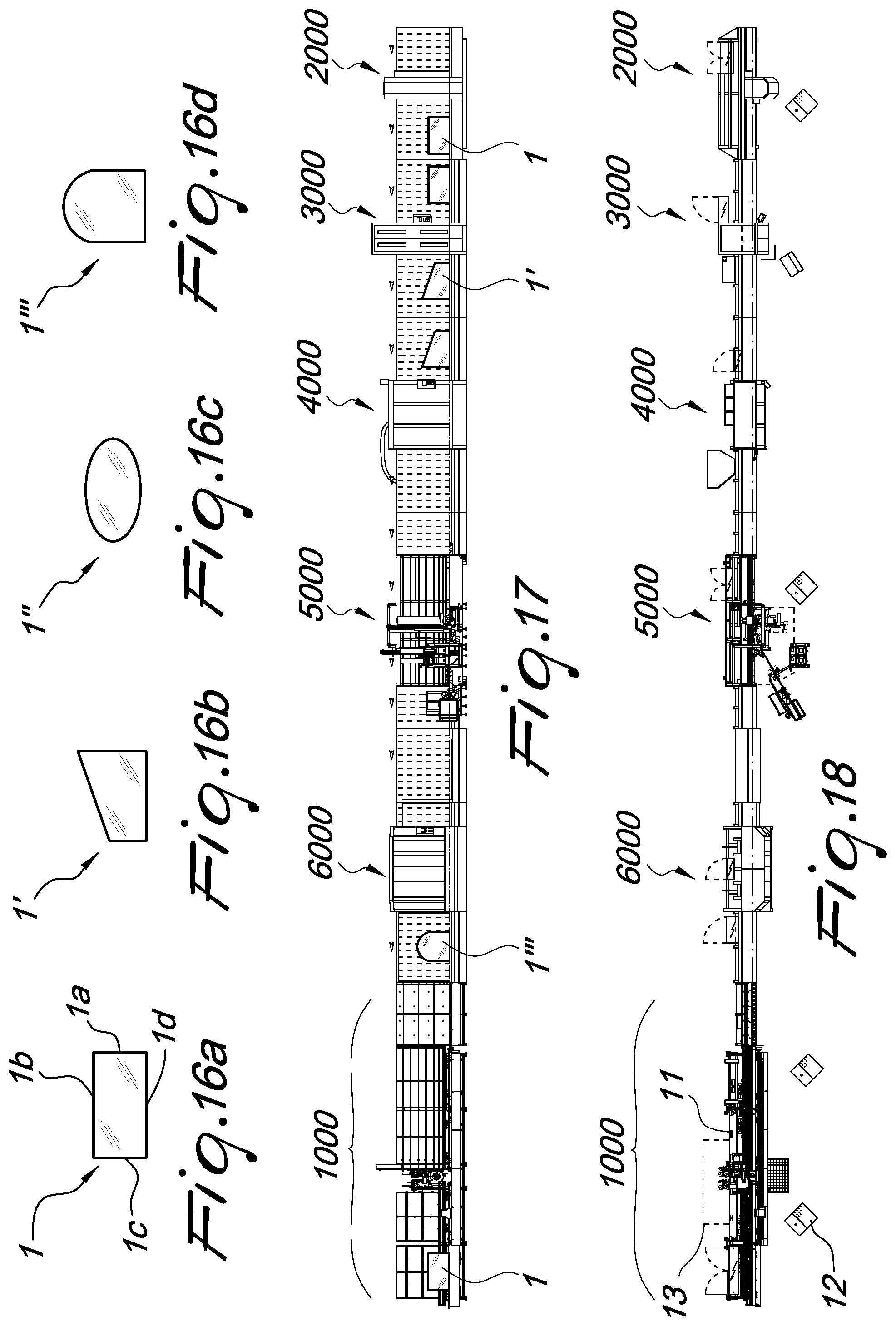 Patent US12305442 Figure 16 – Automatic machine and automatic method for sealing the perimetric edge of insulating glass constituted by glass panes of different dimensions