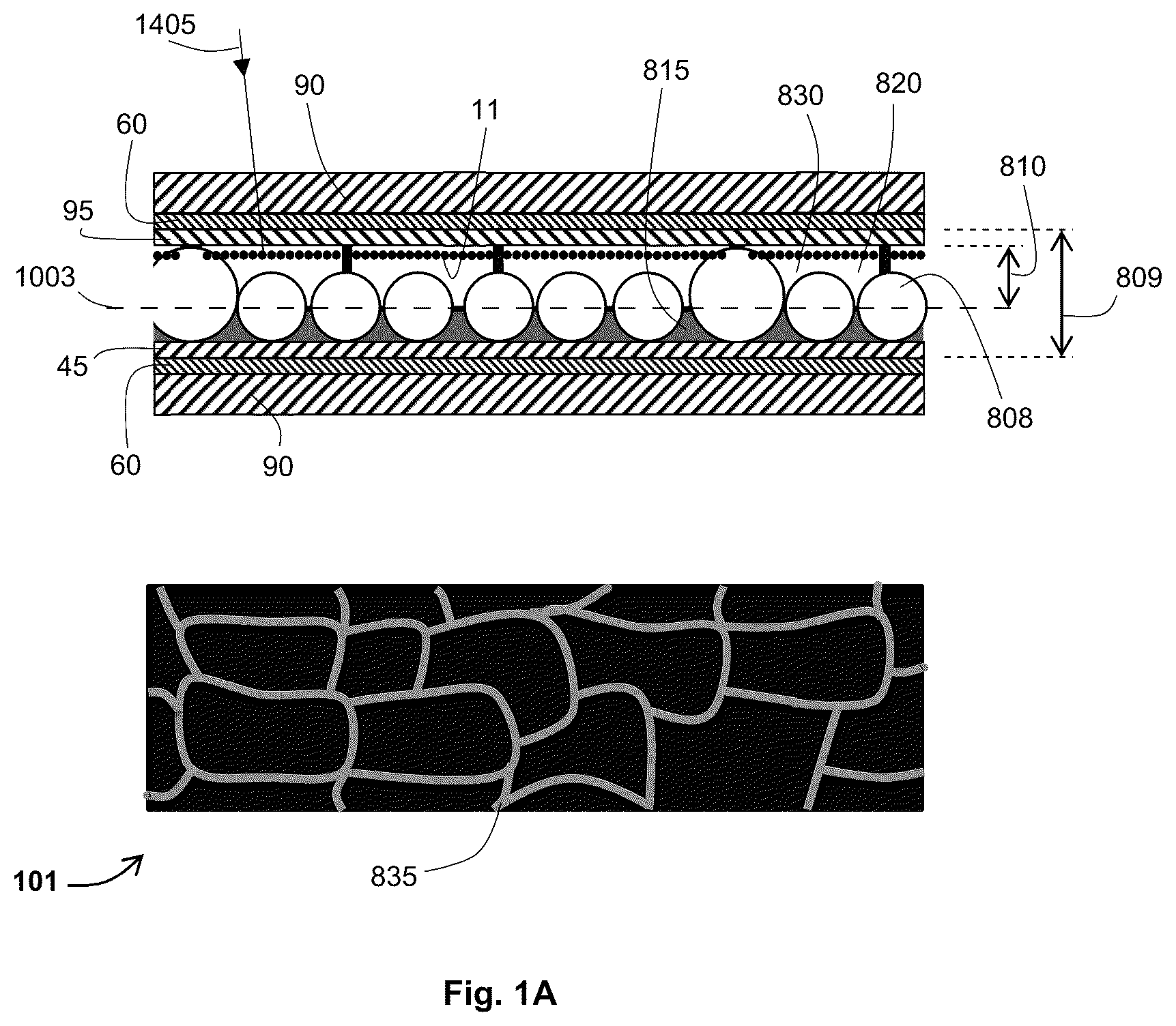 Patent US12305444 — Light-modulating electrophoretic device — Figure 1