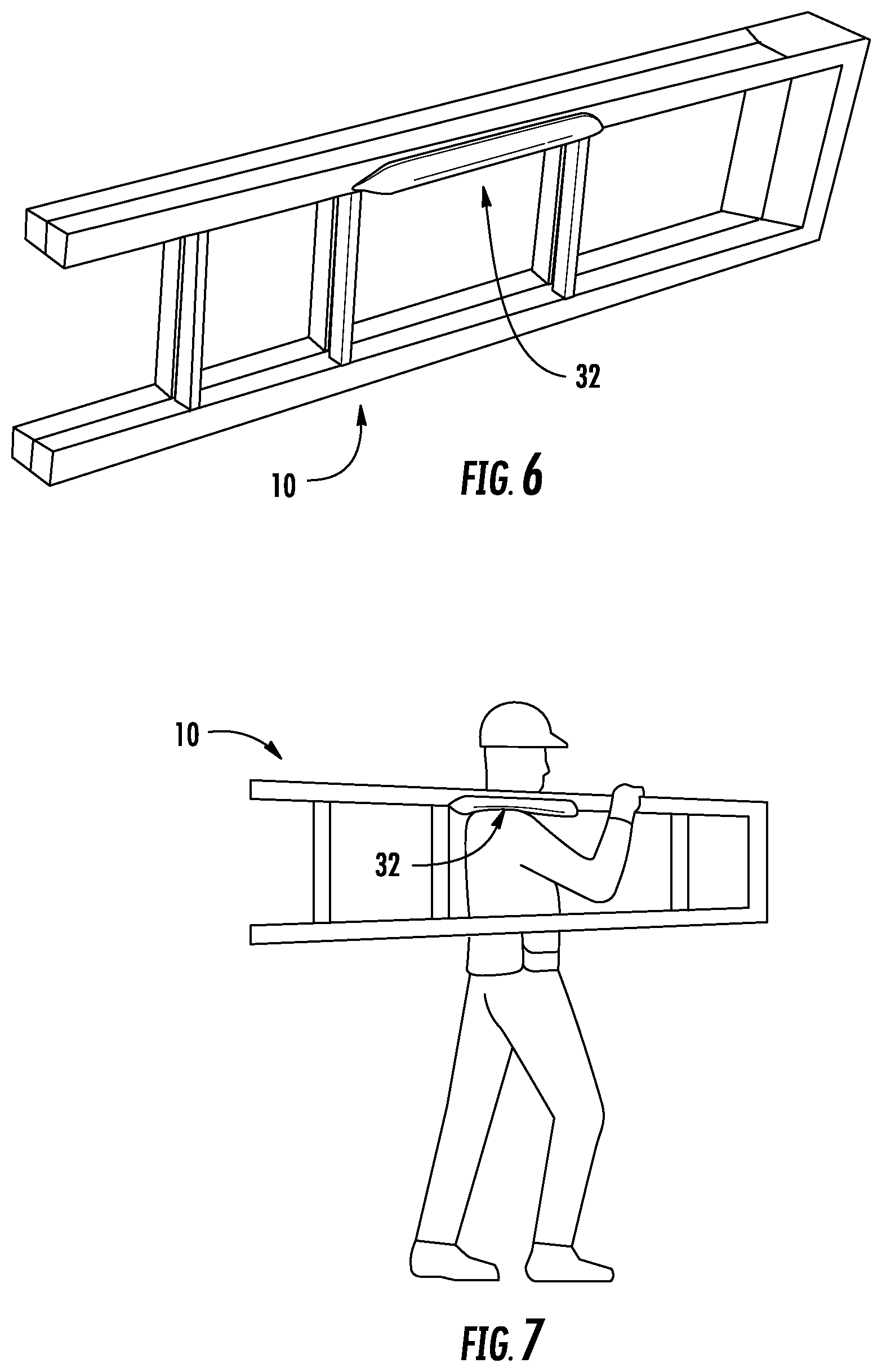 Patent US12305447 Figure 6 – Increased and improved functionality for a ladder