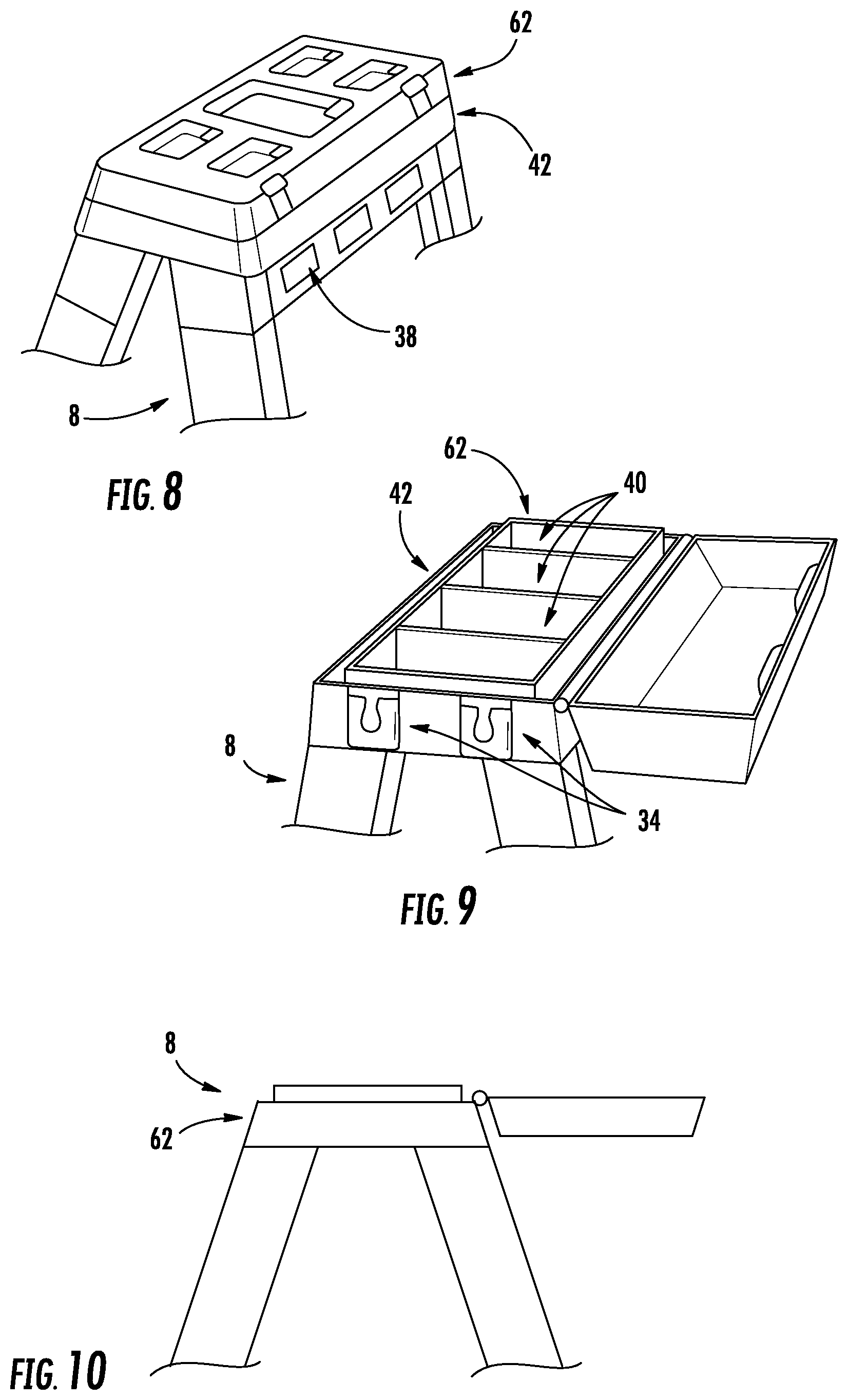 Patent US12305447 Figure 7 – Increased and improved functionality for a ladder