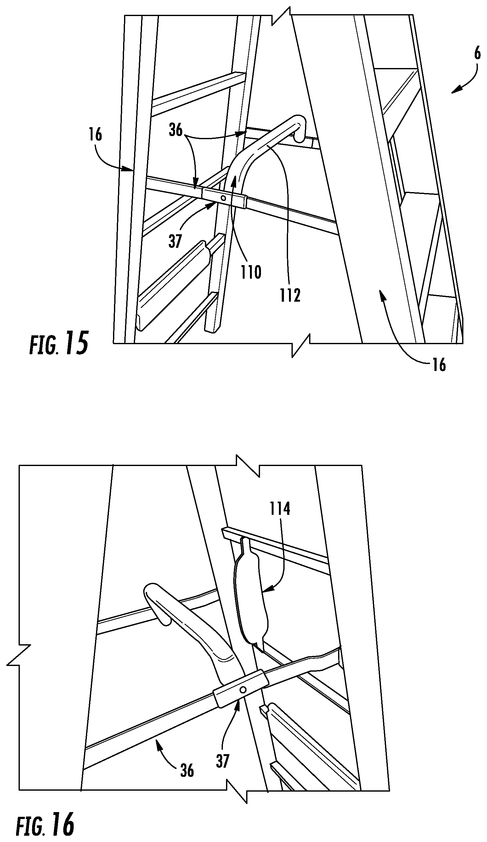 Patent US12305447 Figure 10 – Increased and improved functionality for a ladder