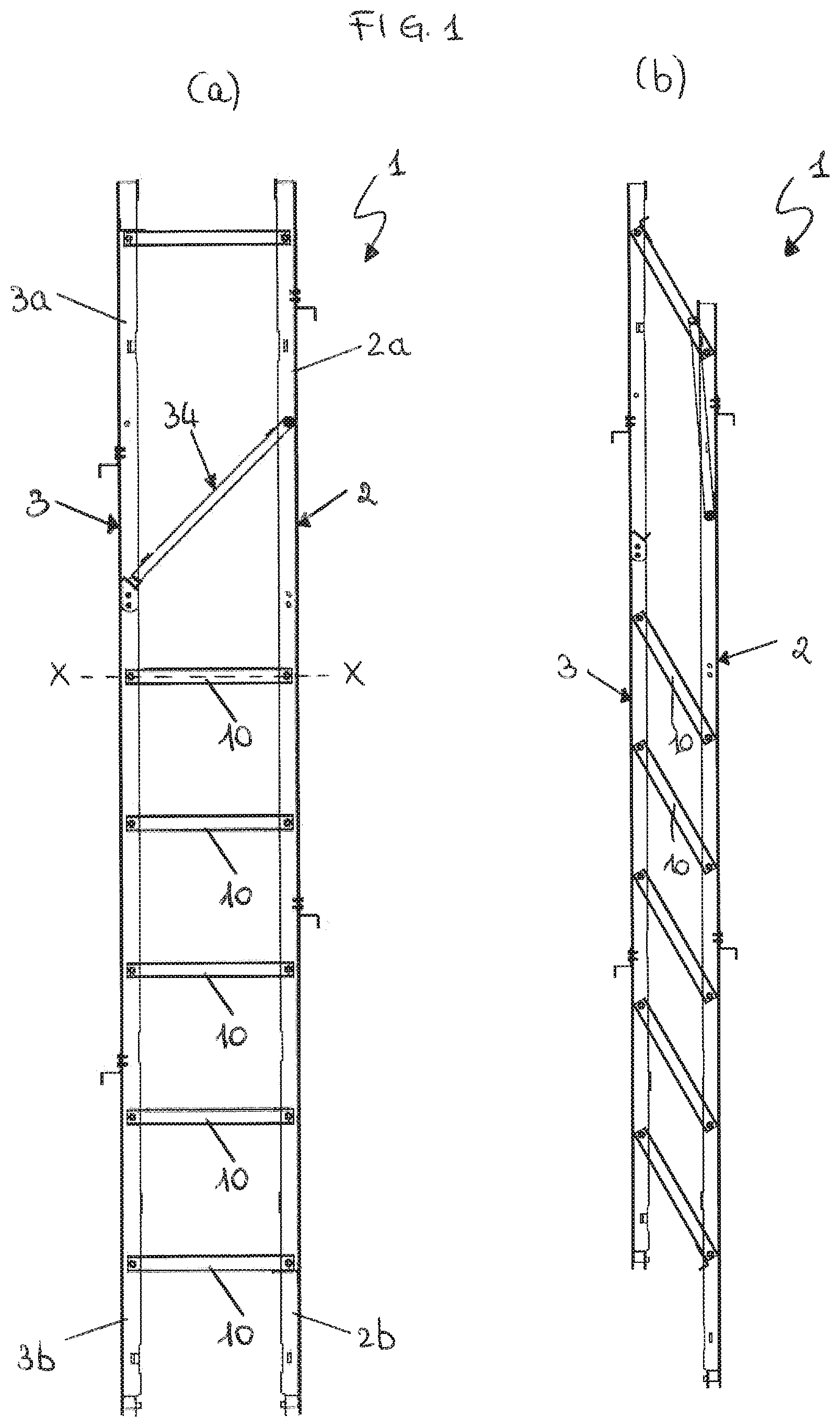 Patent US12305448 Figure 1 – Folding ladder