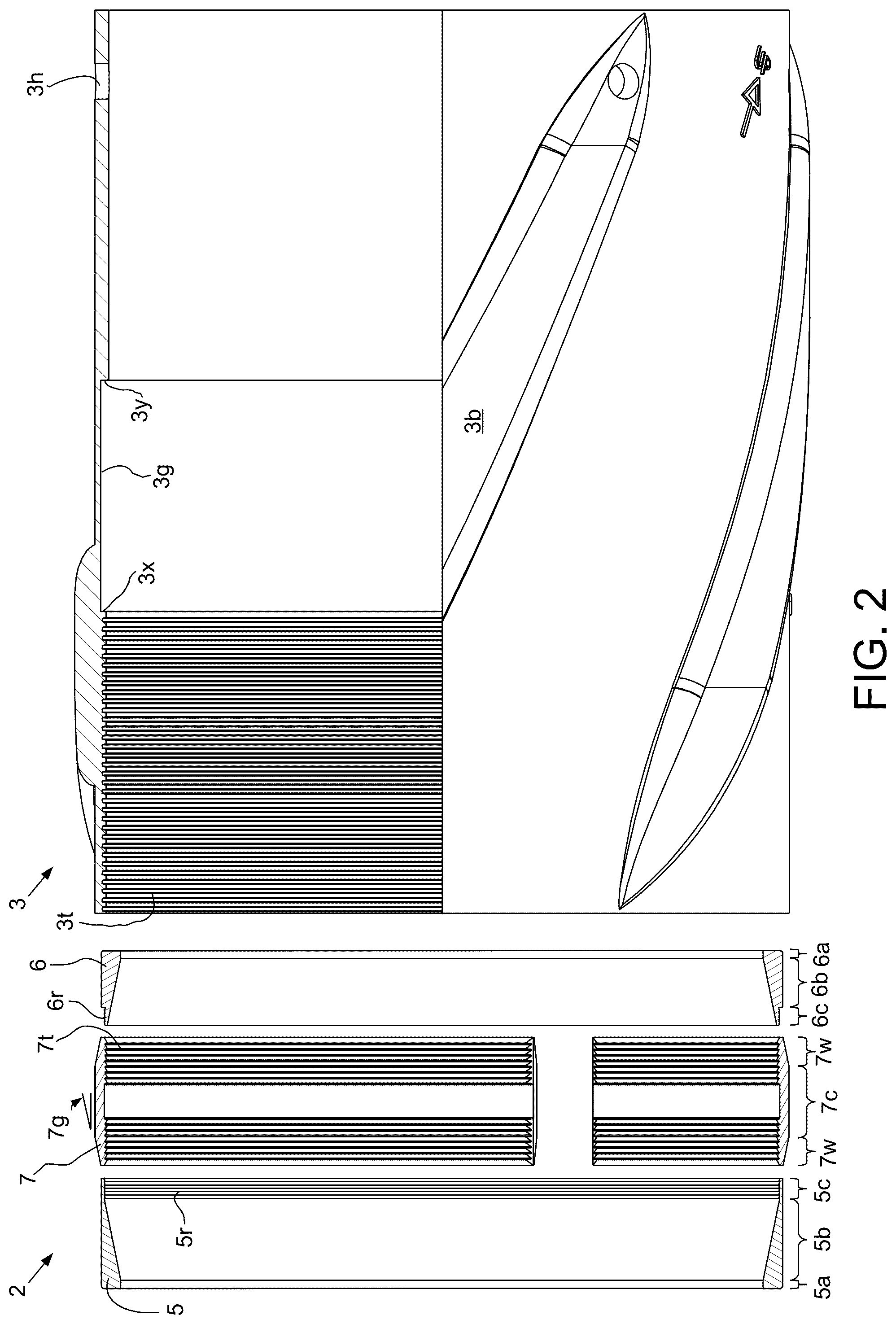 Patent US12305452 Figure 2 – Centralizer having internal stop collar