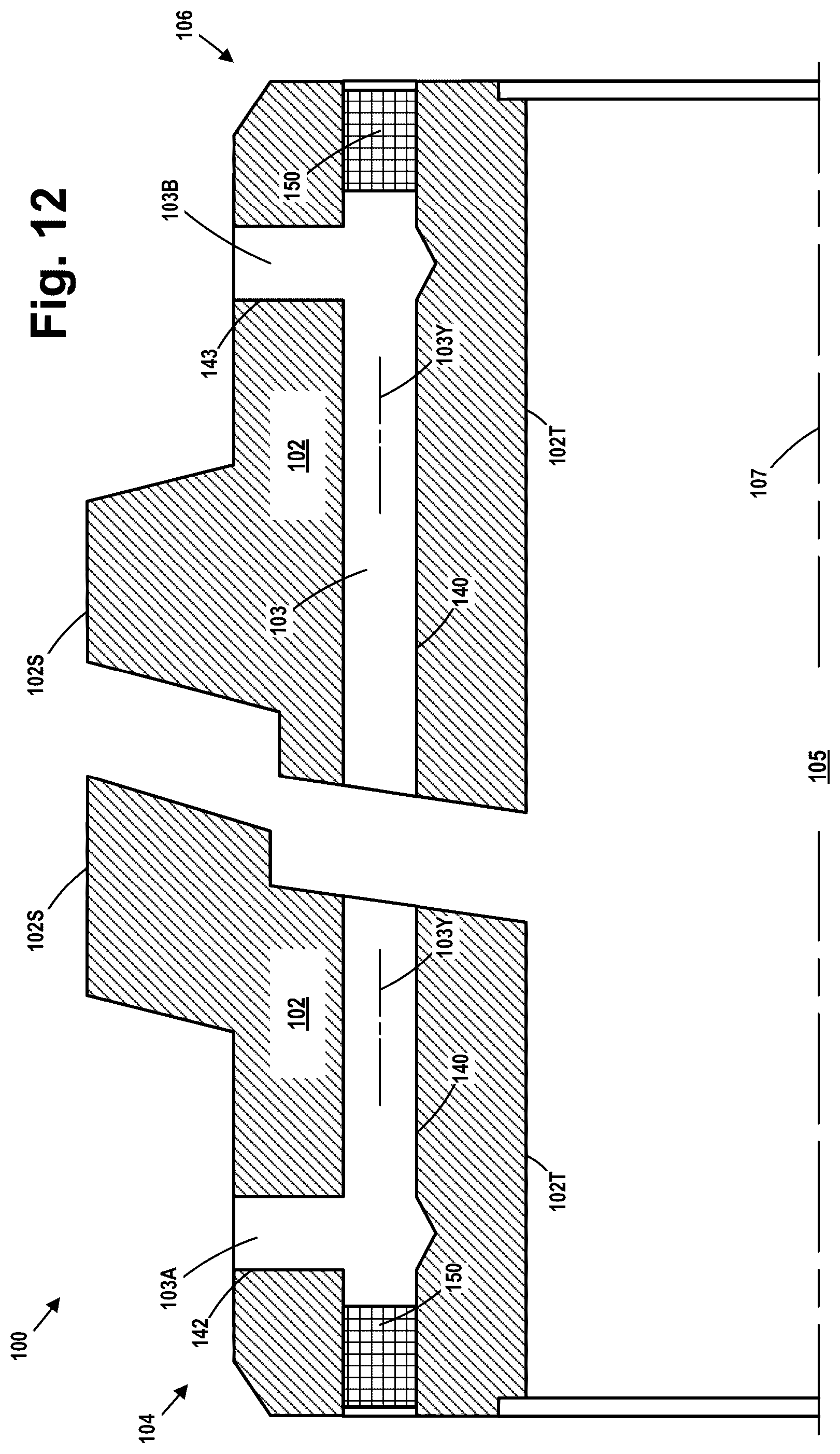 Patent US12305454 Figure 11 – One-piece production/annulus bore stab with integral flow paths