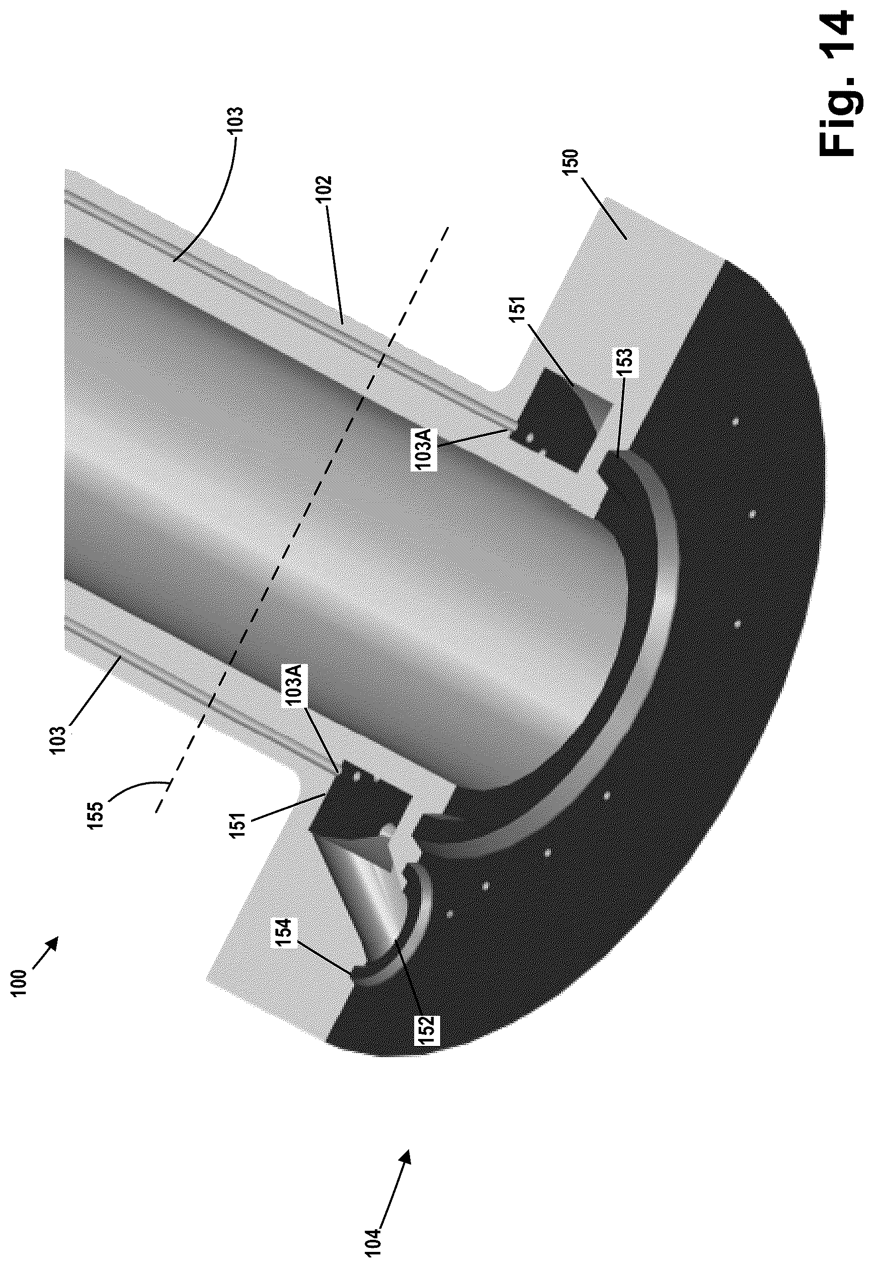 Patent US12305454 Figure 13 – One-piece production/annulus bore stab with integral flow paths