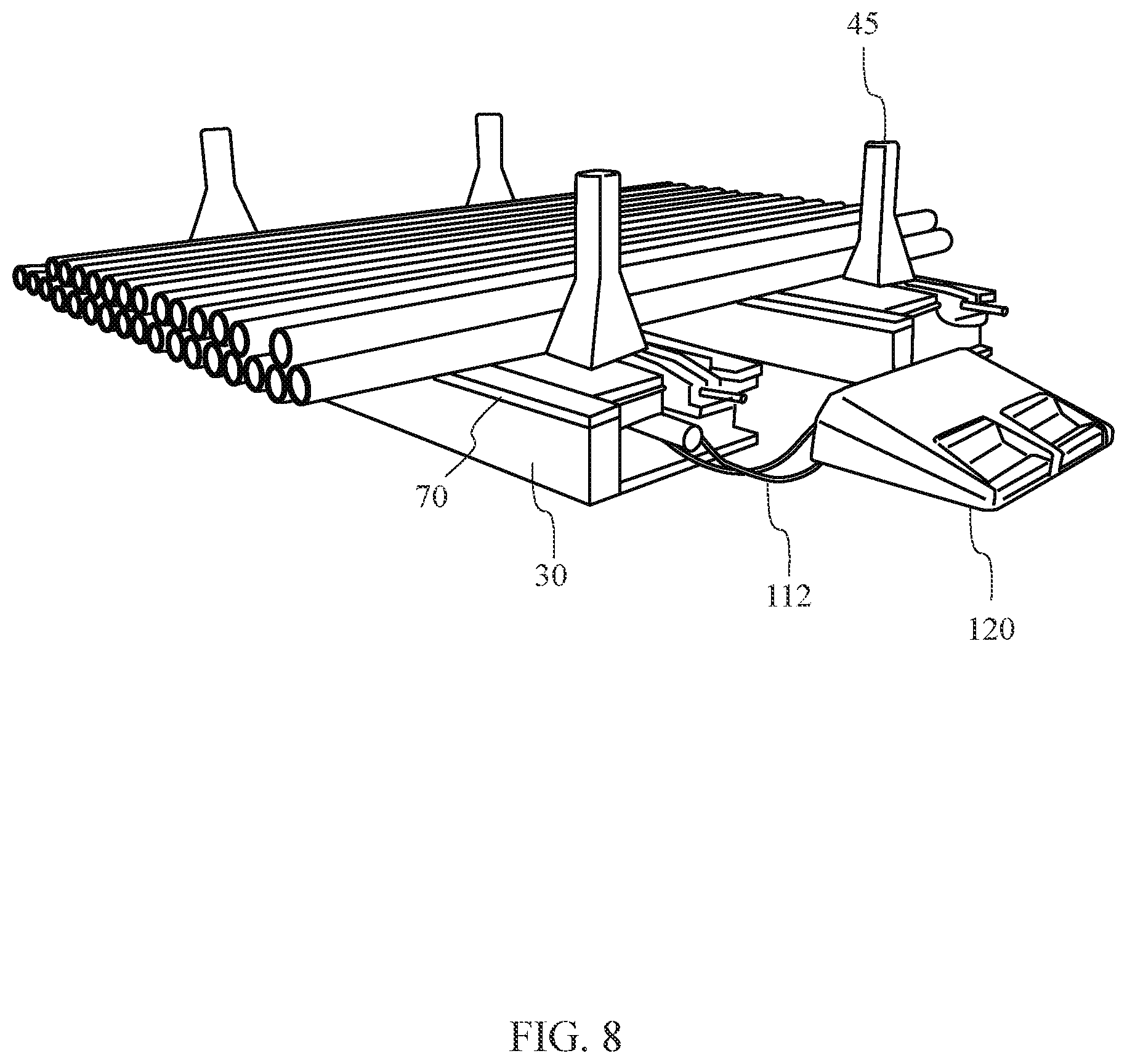 Patent US12305455 Figure 8 – Adjustable multipurpose rack