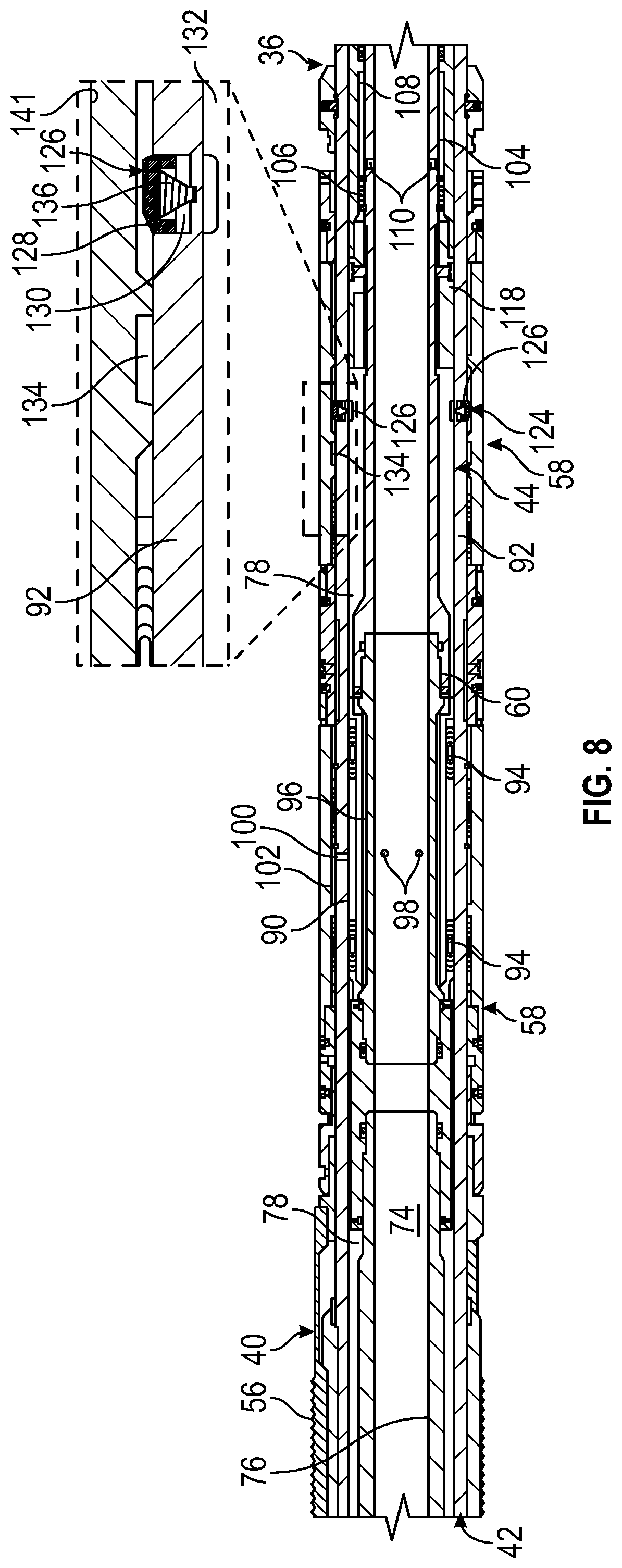 Patent US12305466 Figure 6 – Liner hanger system and method with non-pressure sensitive actuation