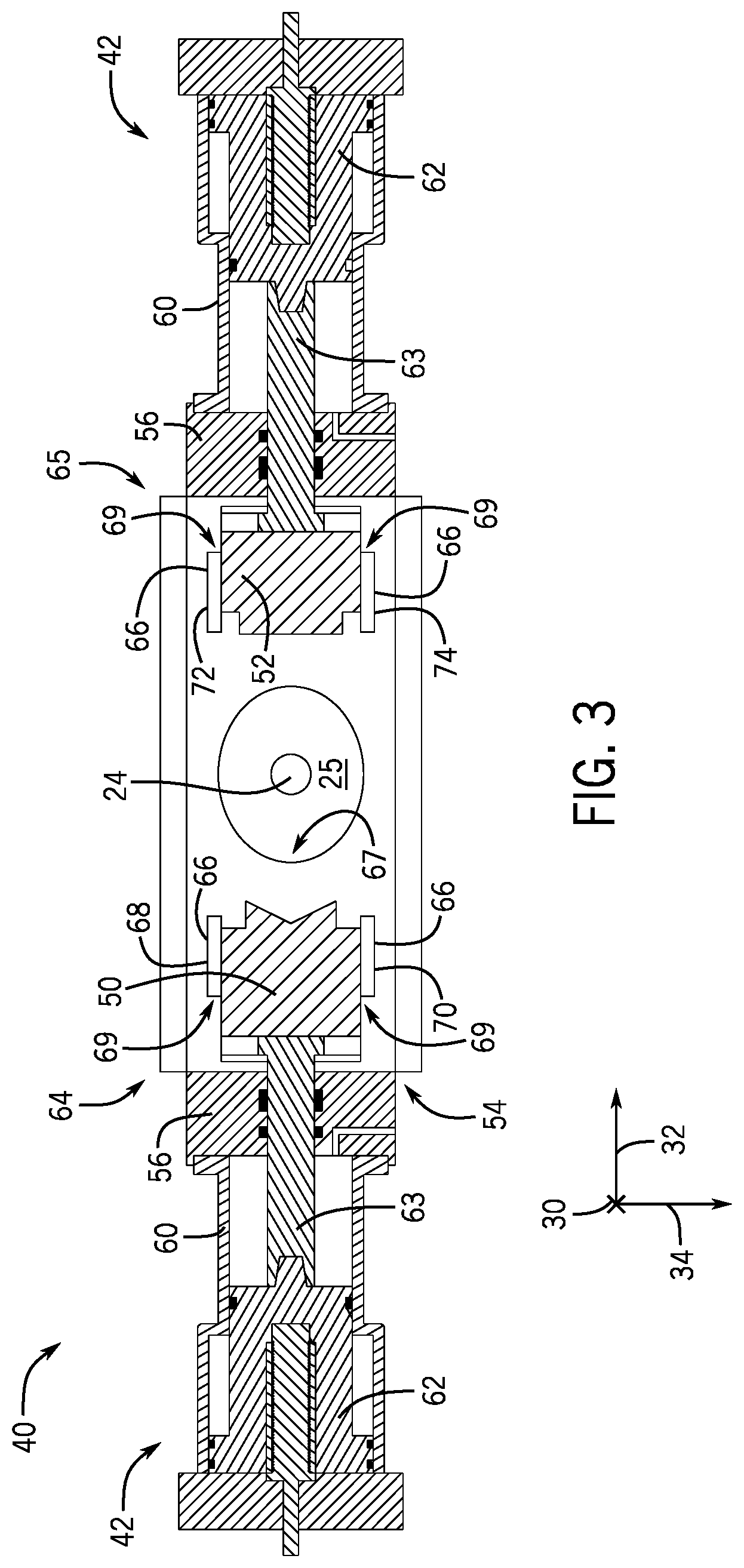 Patent US12305468 Figure 3 – Side packer for a blowout preventer