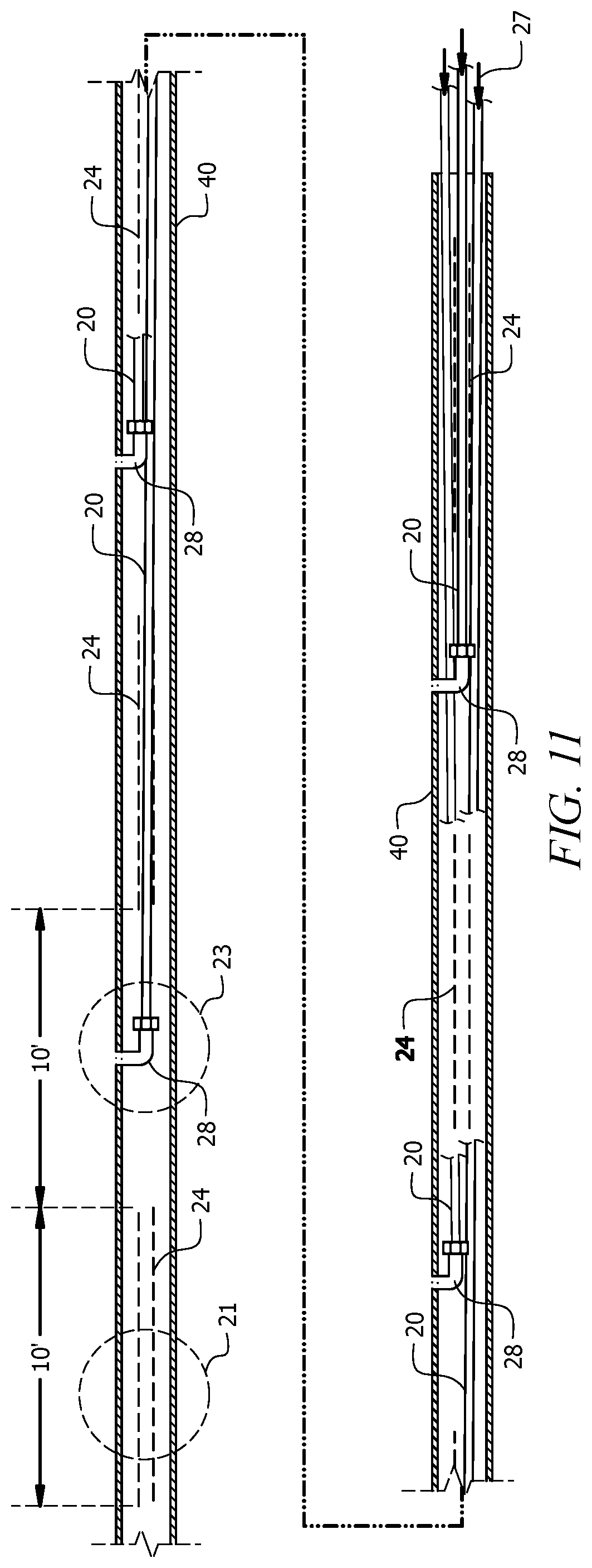 Patent US12305473 Figure 9 – Well system with attached sealant line