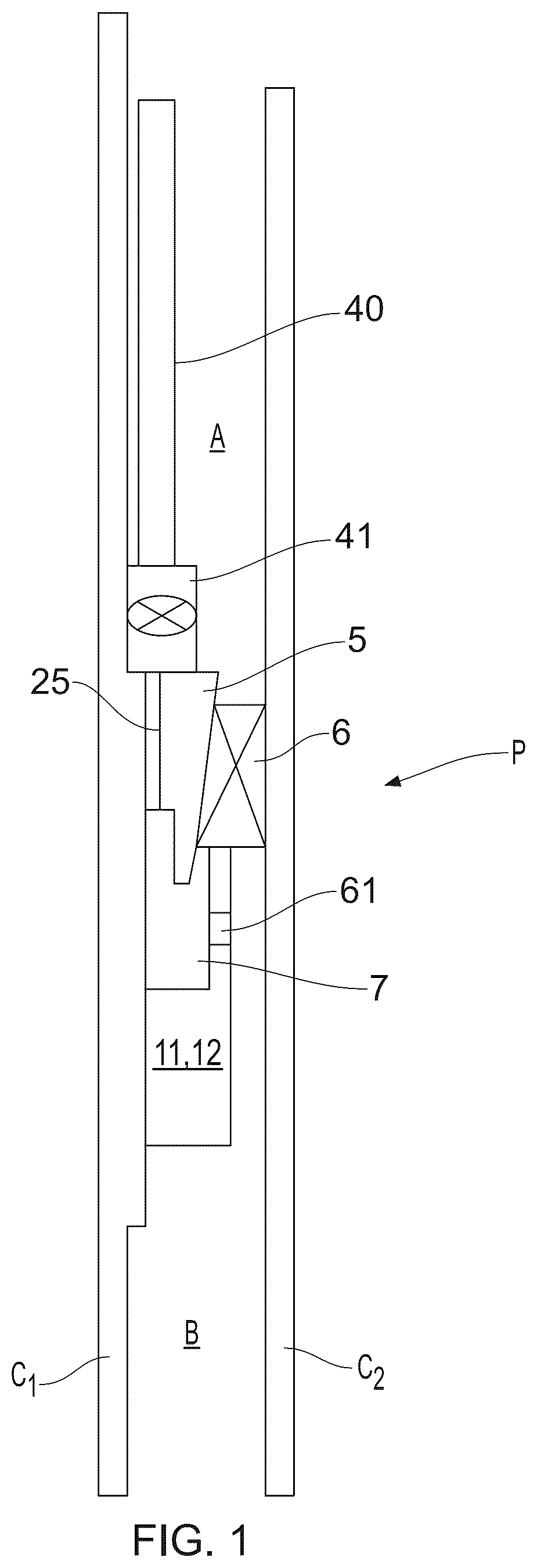 Patent US12305474 Figure 1 – Wireless casing packer
