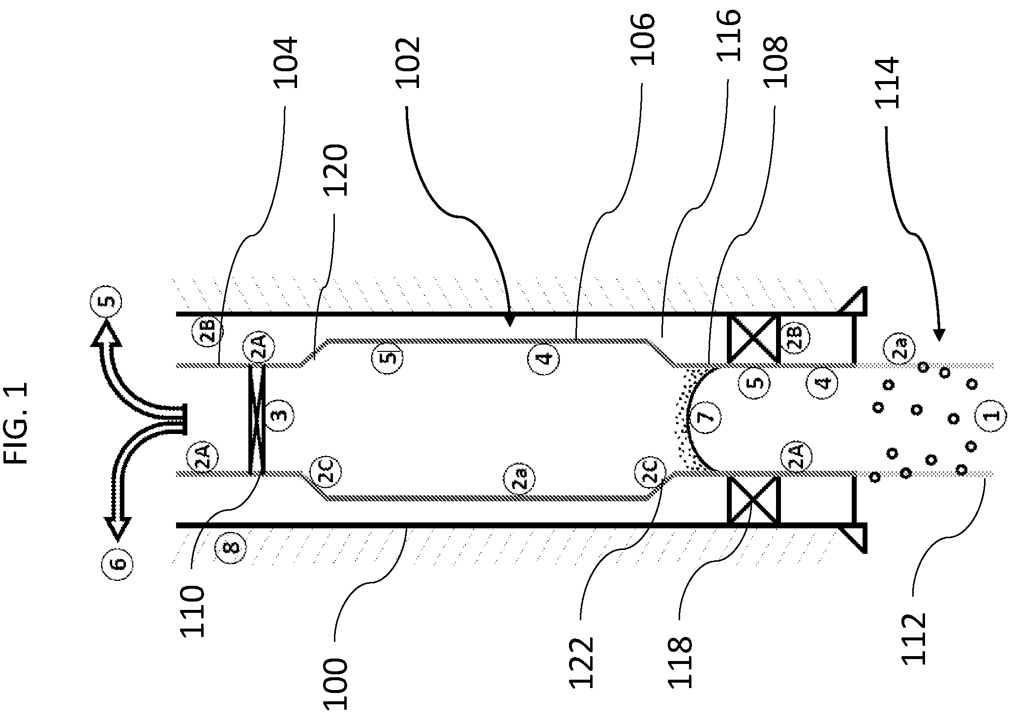 Patent US12305480 Figure 1 – Producing gas through variable bore production tubing