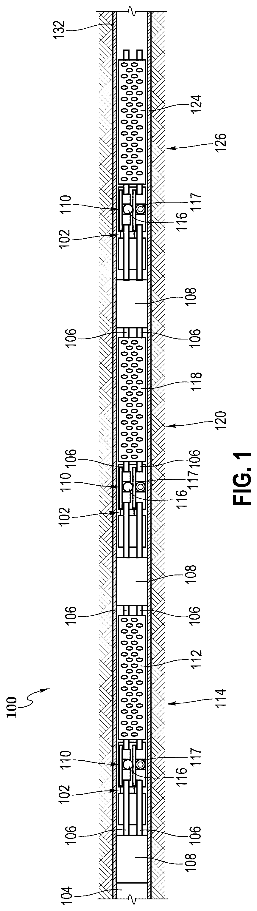 Patent US12305482 Figure 1 – Downhole shunt tube isolation valve system