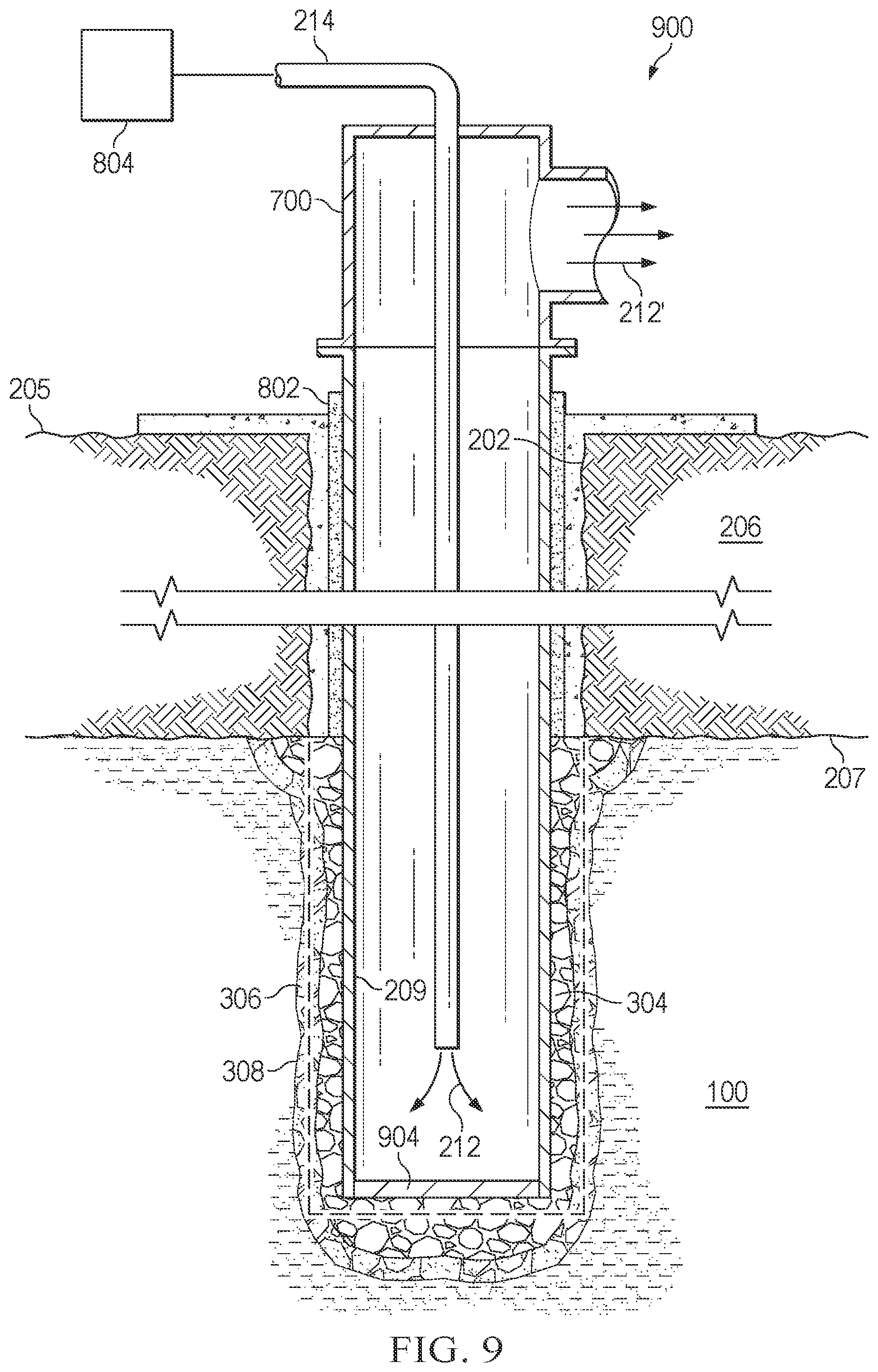Patent US12305486 Figure 11 – Wellbore for extracting heat from magma bodies