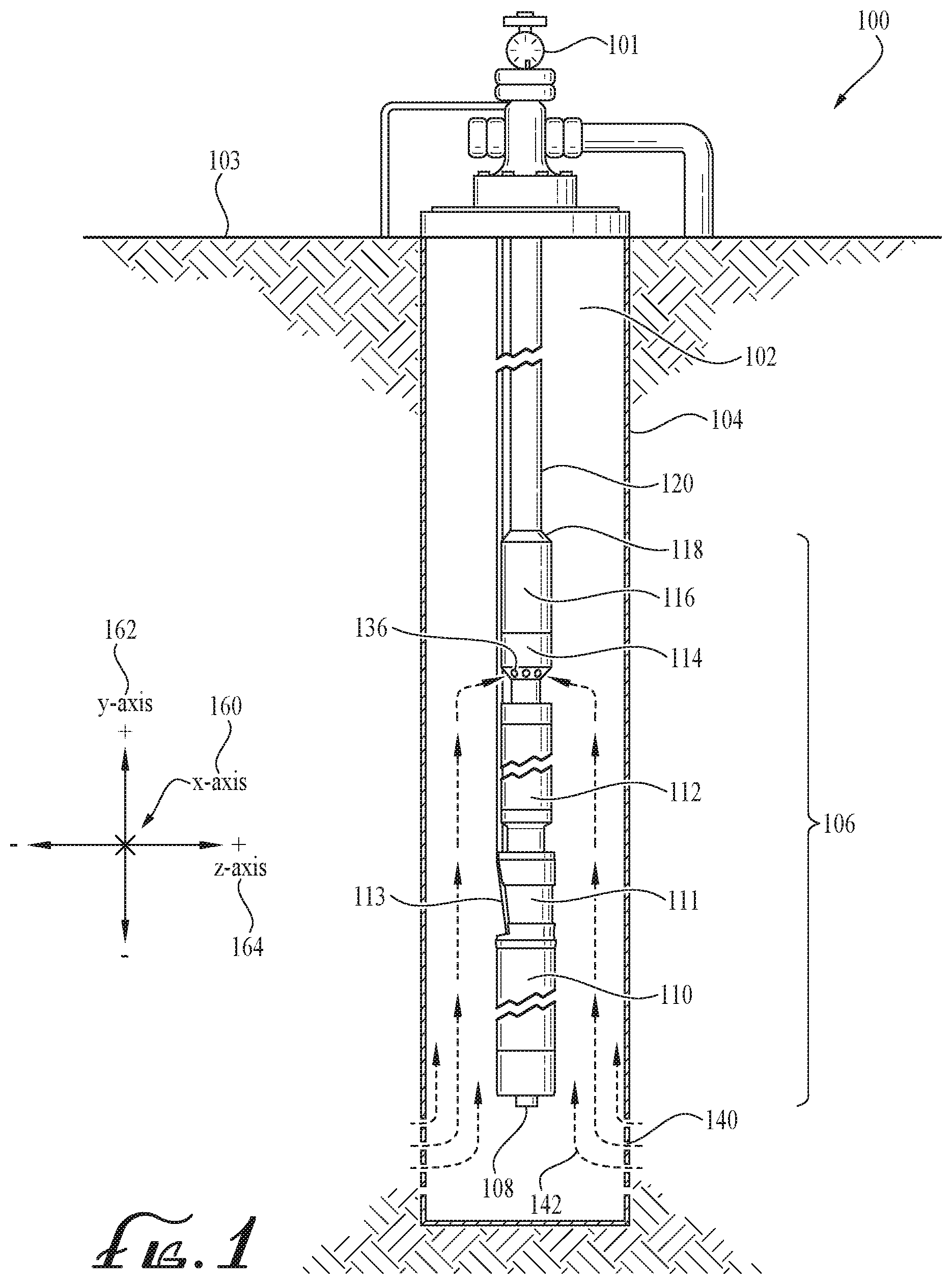 Patent US12305494 Figure 1 – High volume axial flow electric submersible pump (ESP) pump stage