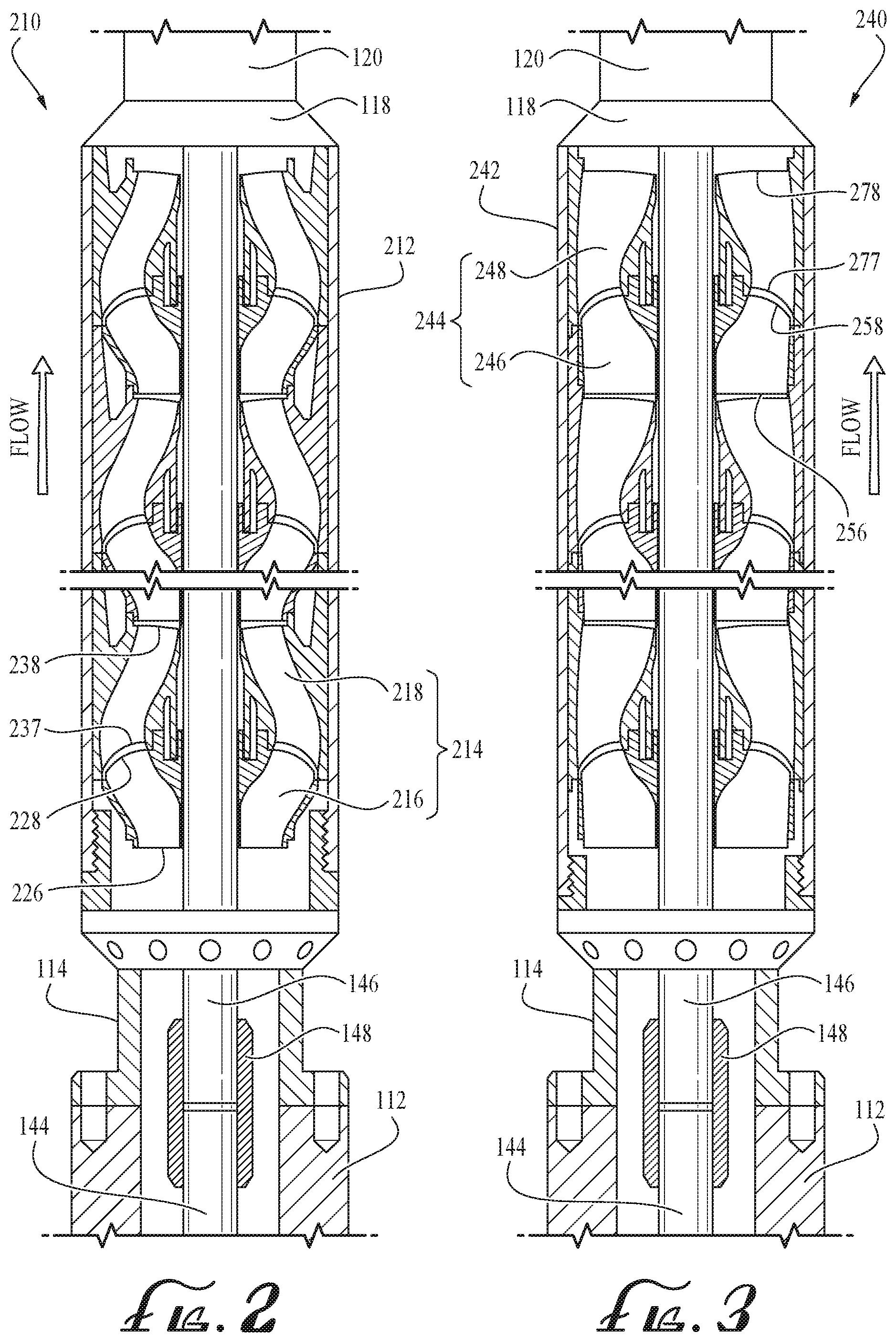 Patent US12305494 Figure 2 – High volume axial flow electric submersible pump (ESP) pump stage