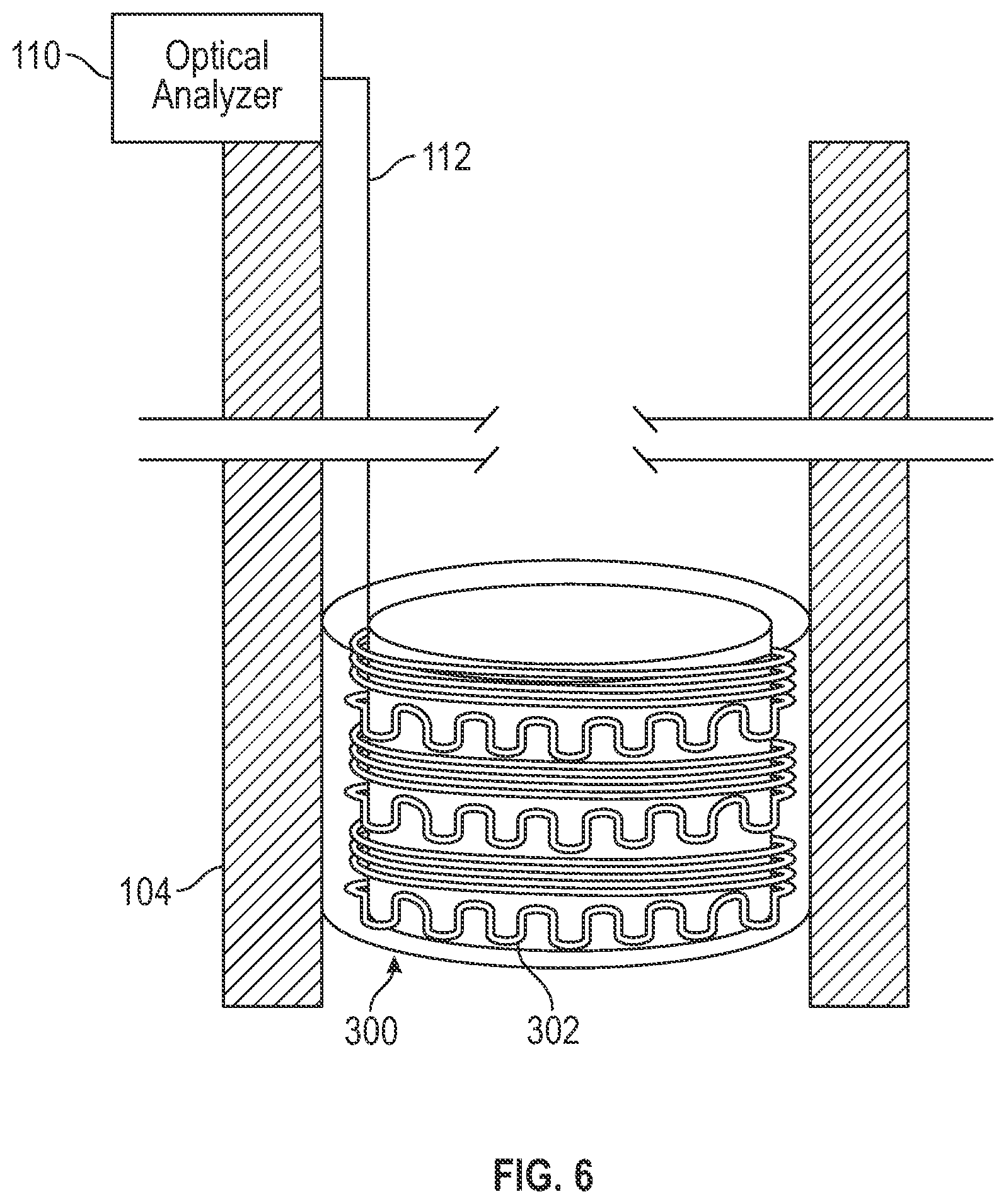 Patent US12305501 Figure 6 – Distributed fiber sensing in a packer for permanent casing and formation deformation monitoring