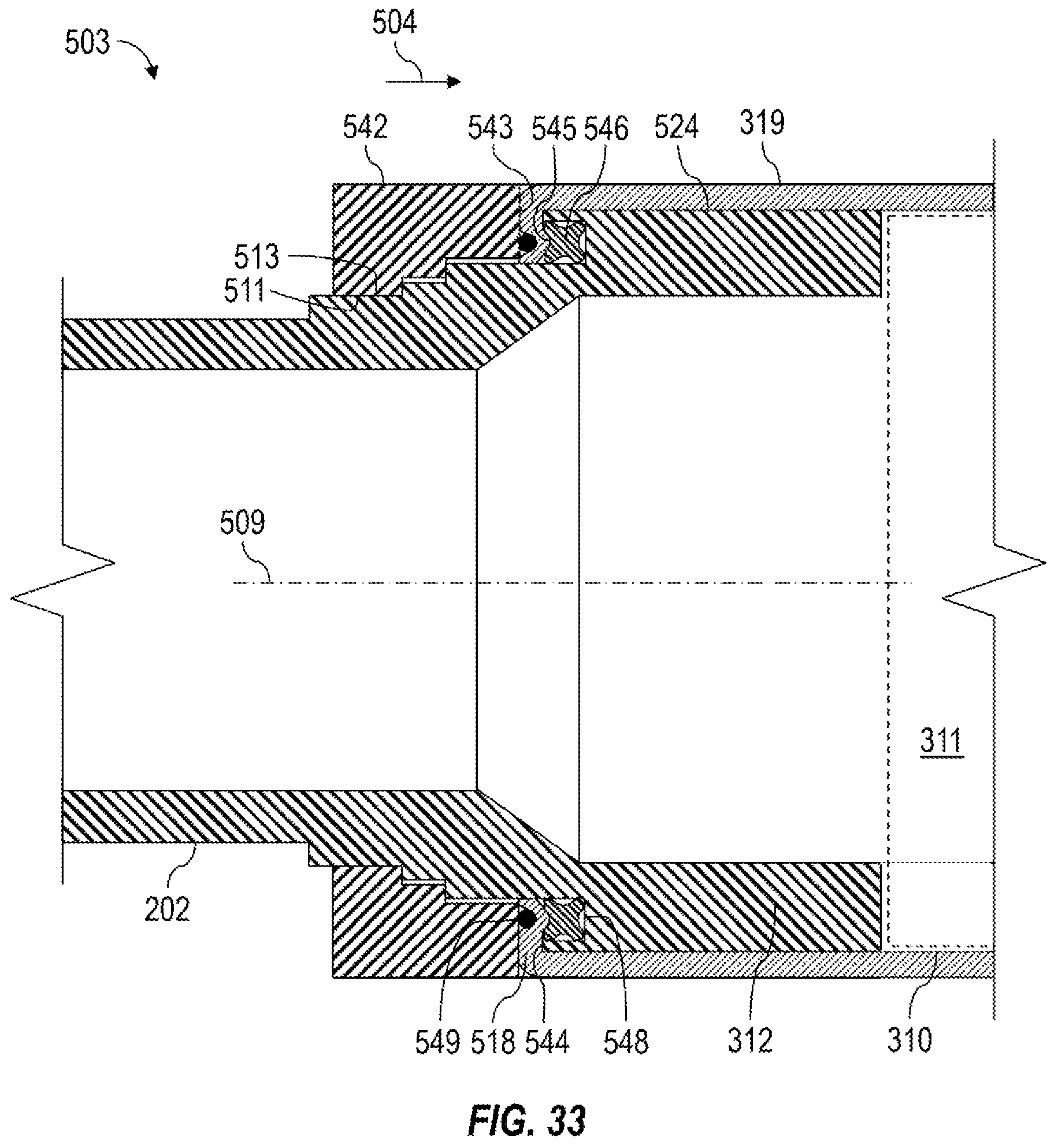Patent US12305503 Figure 9 – Fluid sealing for downhole acoustic measurement tool