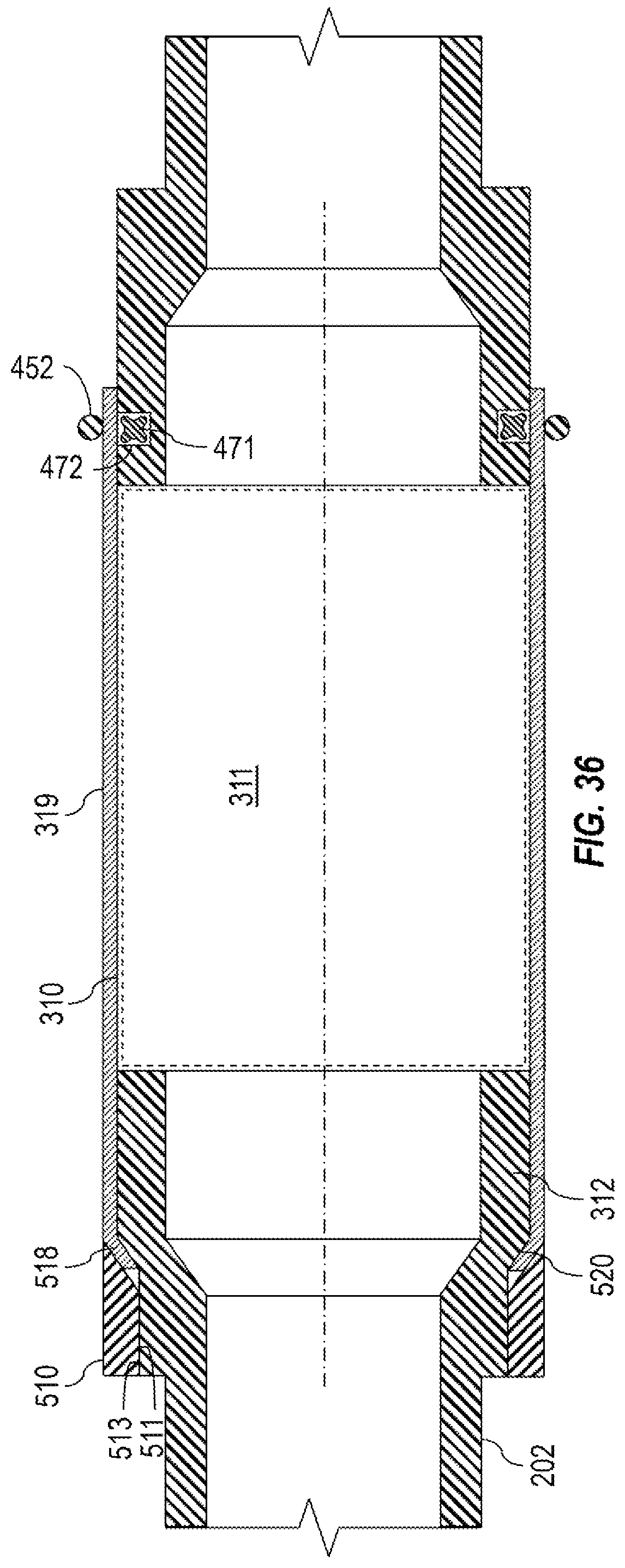 Patent US12305503 Figure 11 – Fluid sealing for downhole acoustic measurement tool