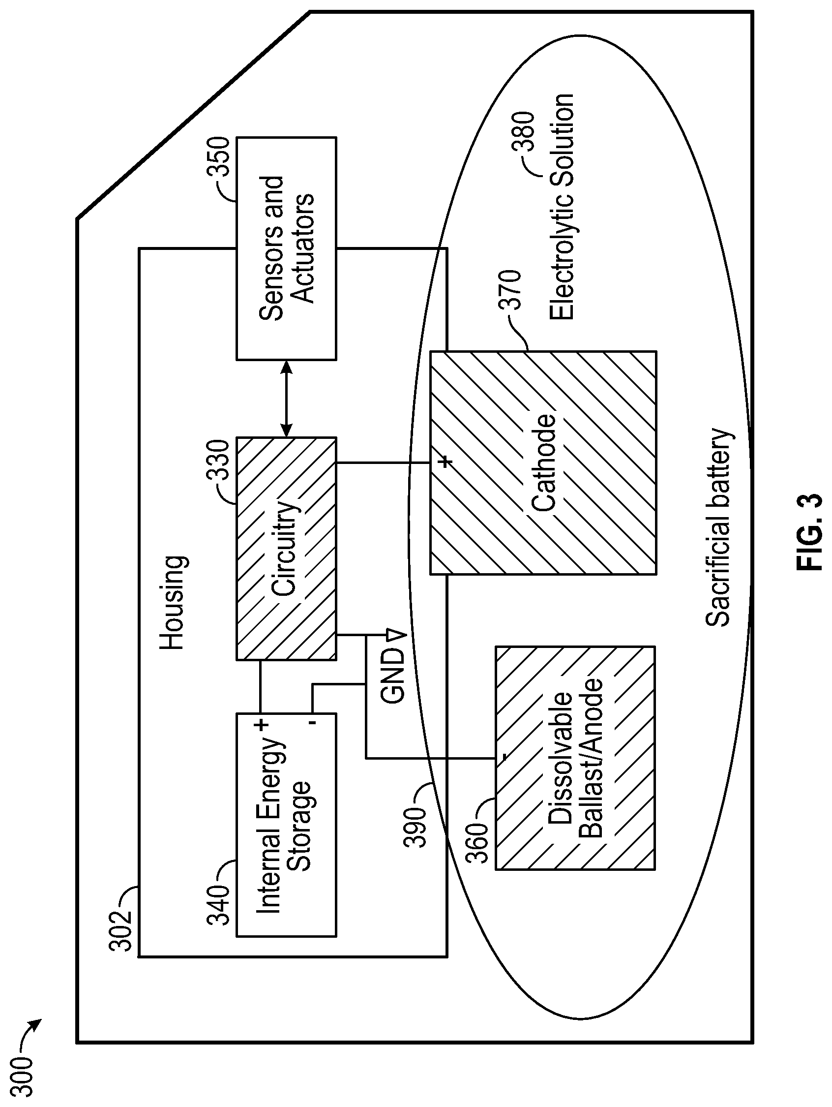 Patent US12305505 Figure 2 – Underwater tools with sacrificial battery
