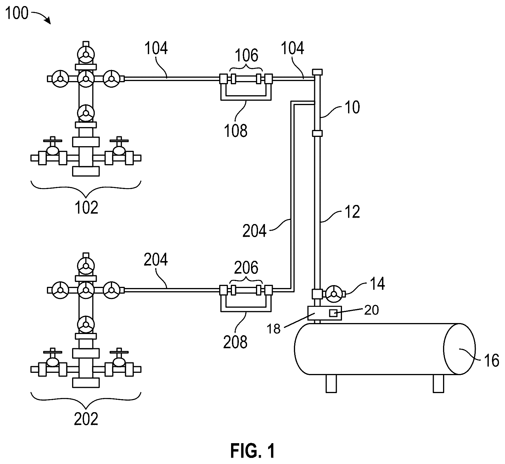 Patent US12305508 Figure 1 – Advanced flow rate measurement using chemical prospector of oil and gas producers