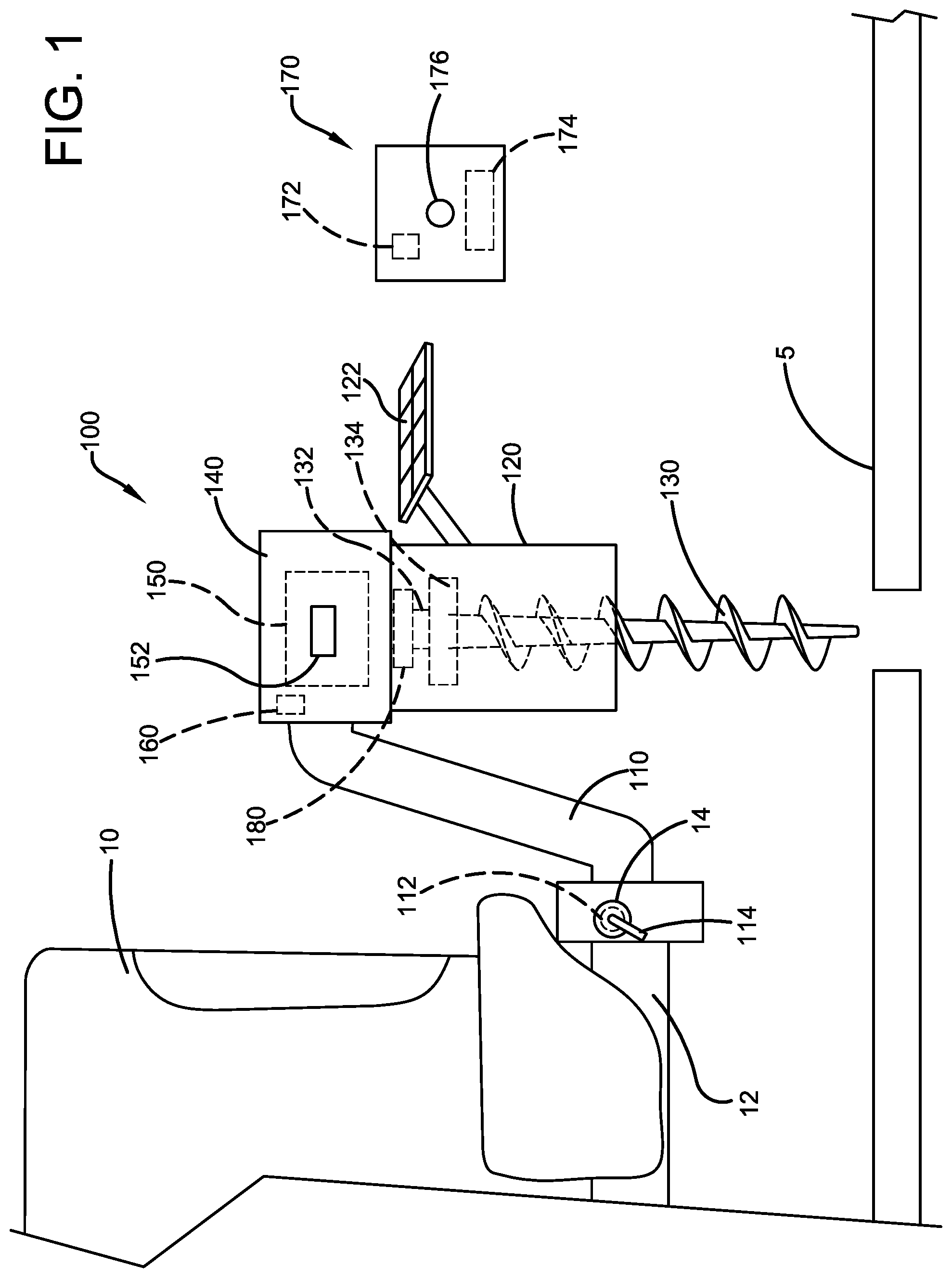 Patent US12305510 — Receiver hitch-mounted ice drill device — Figure 1