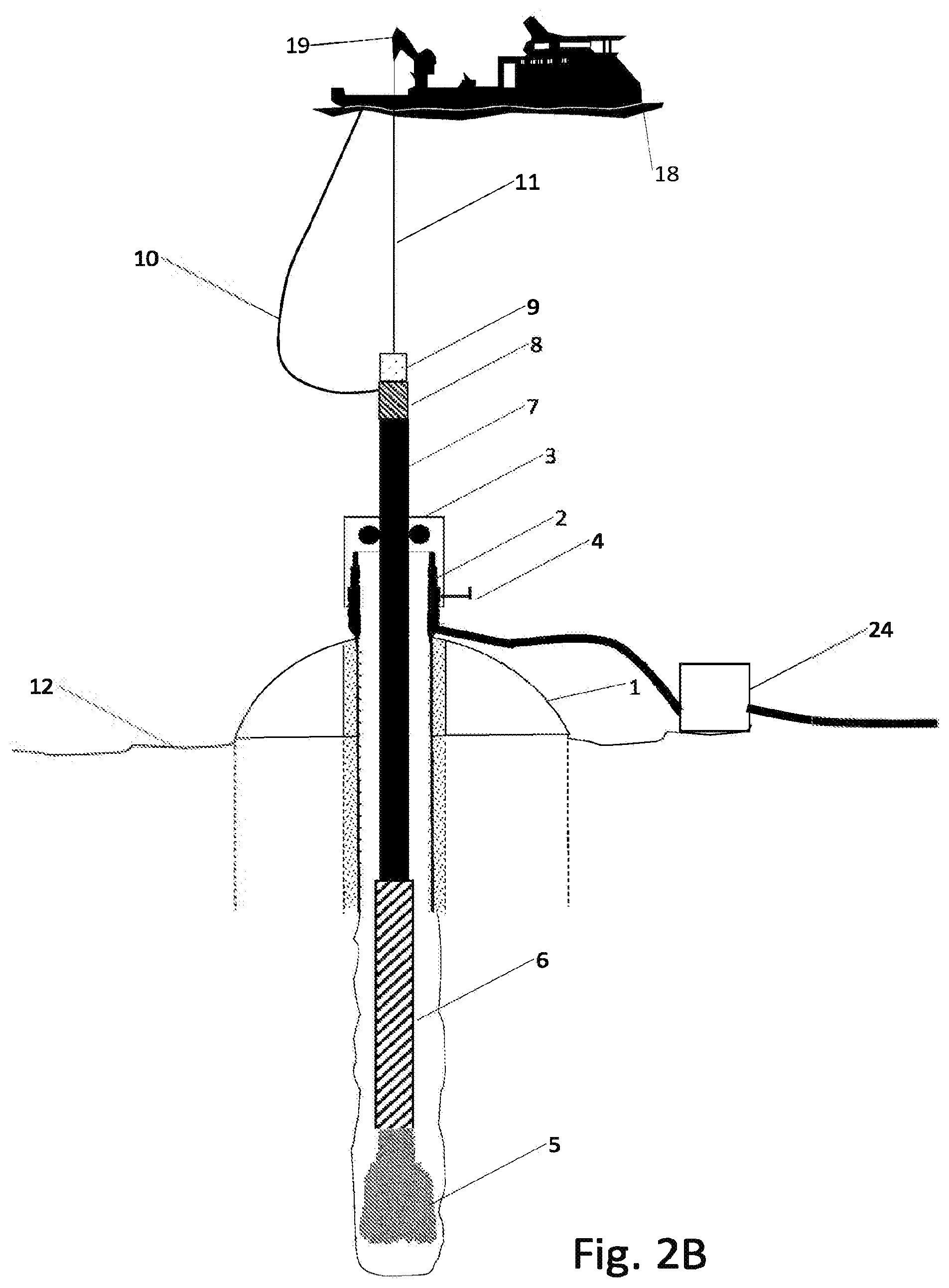 Patent US12305513 Figure 3 – Rigless drilling and wellhead installation