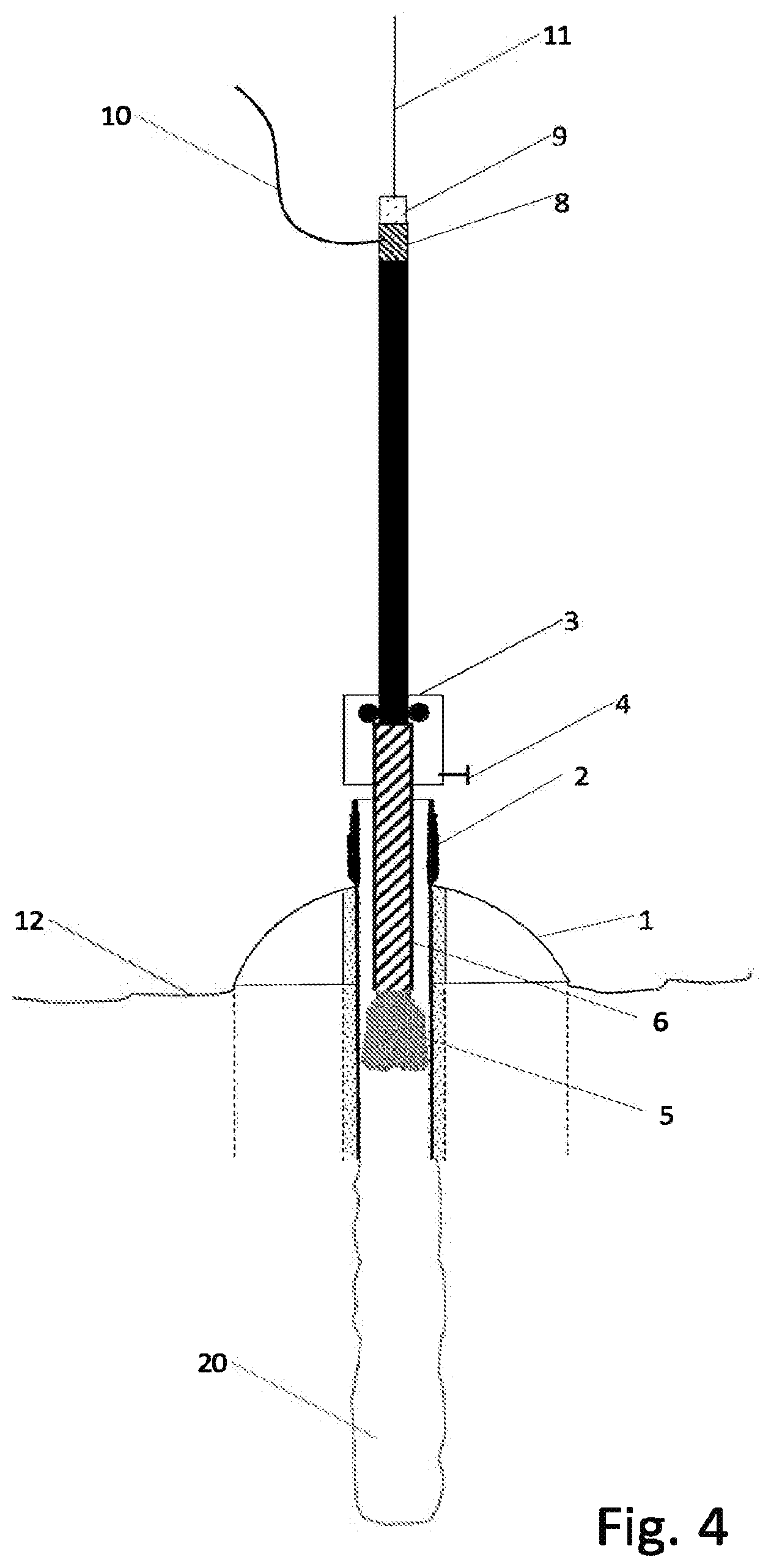 Patent US12305513 Figure 5 – Rigless drilling and wellhead installation