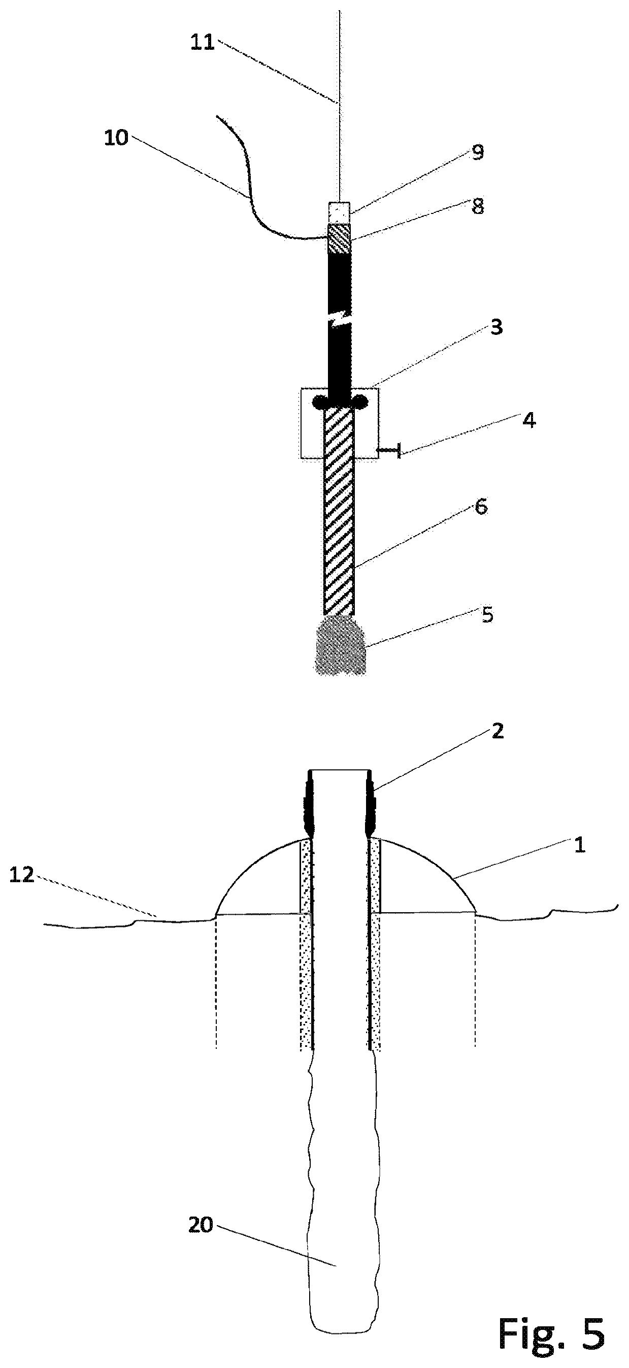 Patent US12305513 Figure 6 – Rigless drilling and wellhead installation