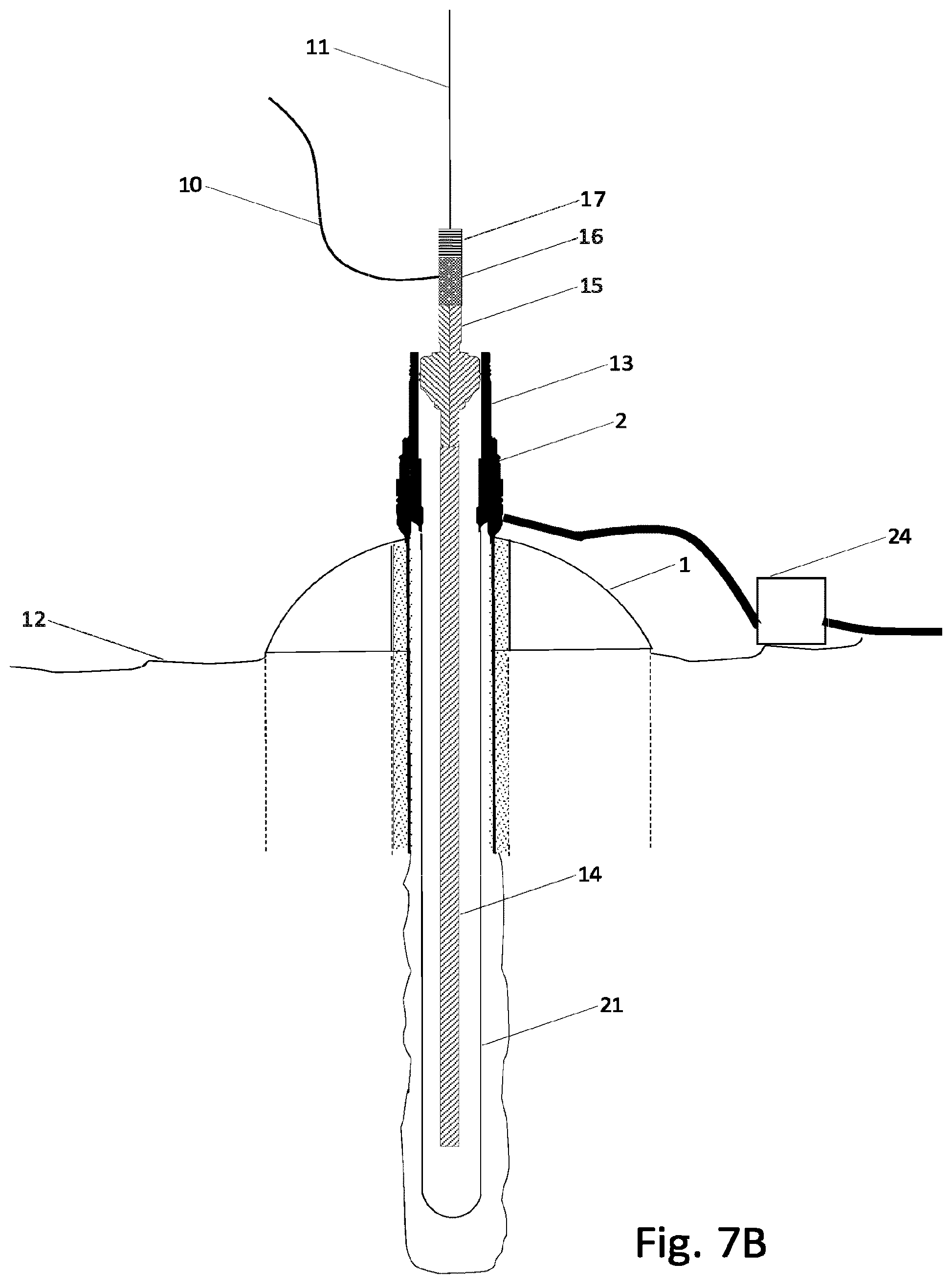 Patent US12305513 Figure 9 – Rigless drilling and wellhead installation