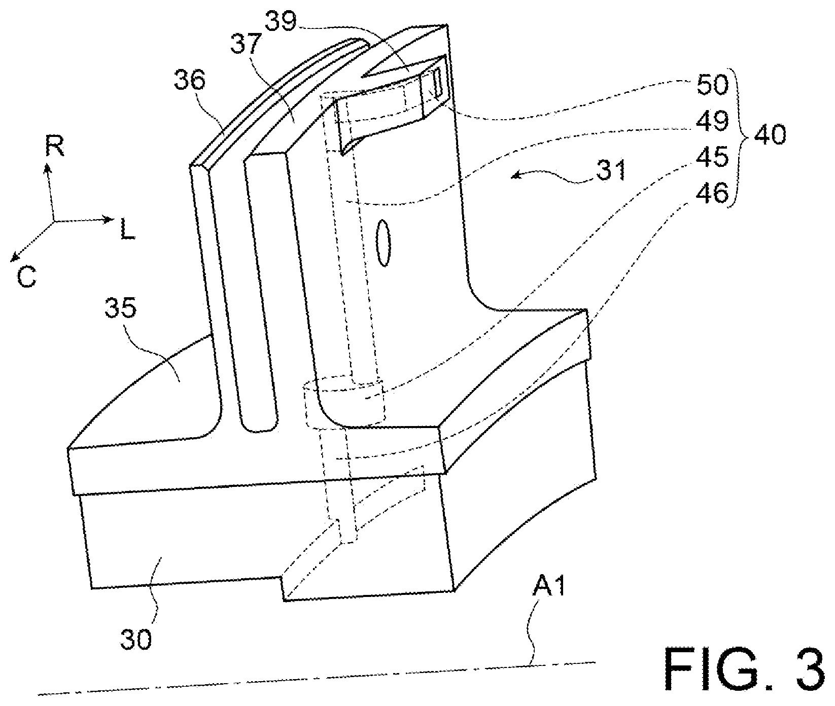 Patent US12305515 Figure 3 – Device for sealing and reinjecting a bypass flow for a turbine nozzle