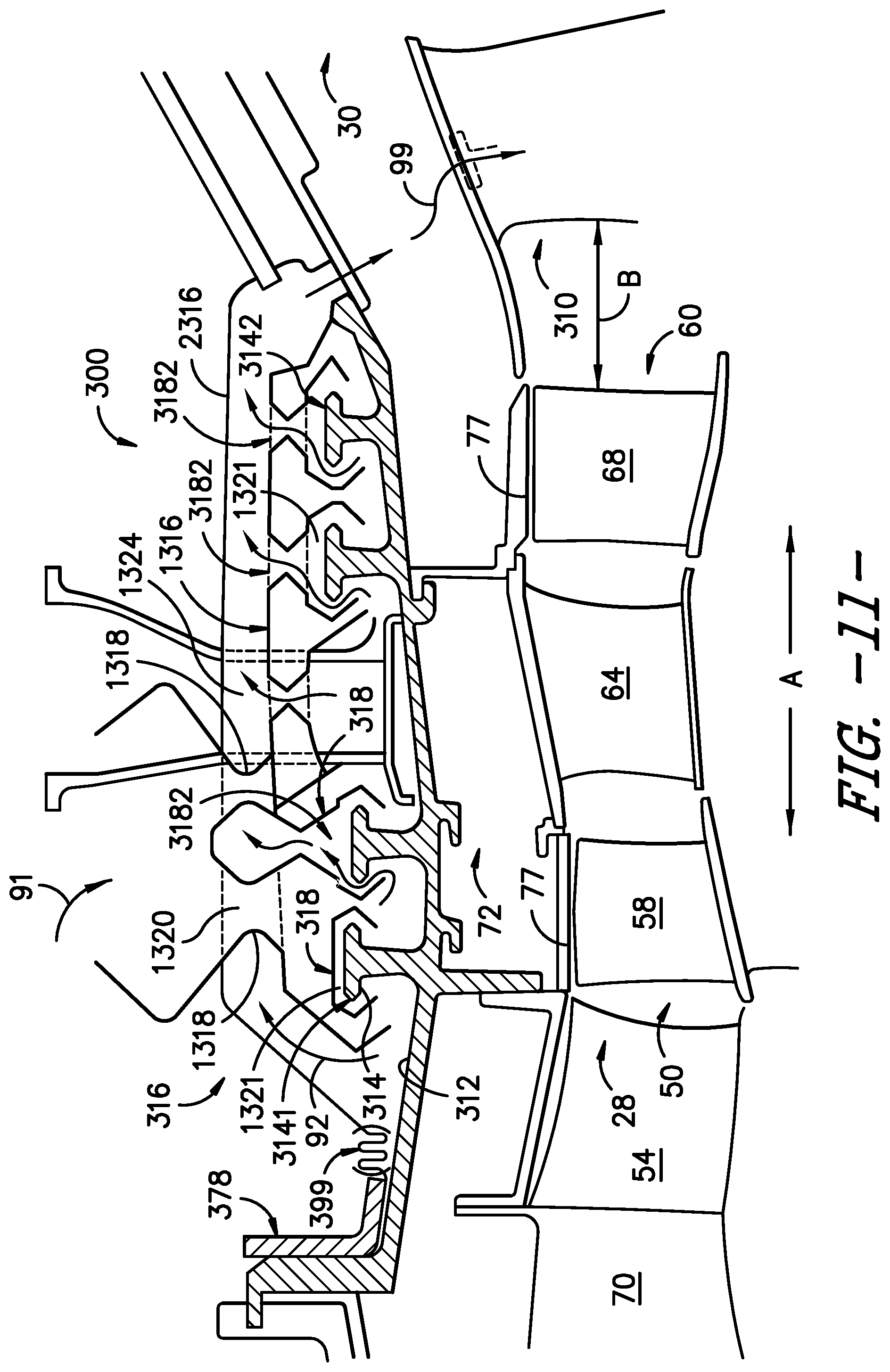 Patent US12305516 Figure 12 – Gas turbine engine with a fluid conduit system and a method of operating the same