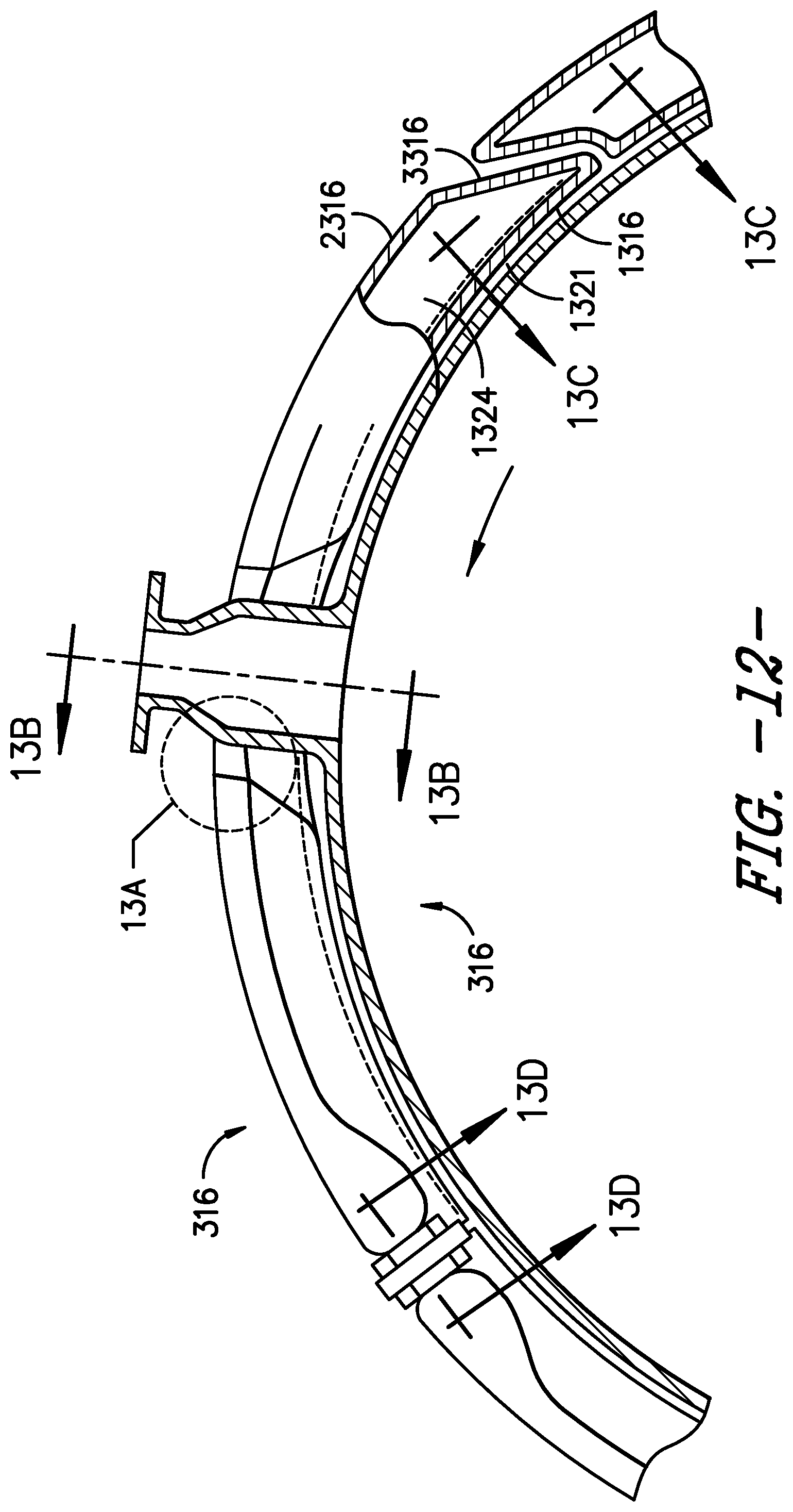 Patent US12305516 Figure 13 – Gas turbine engine with a fluid conduit system and a method of operating the same