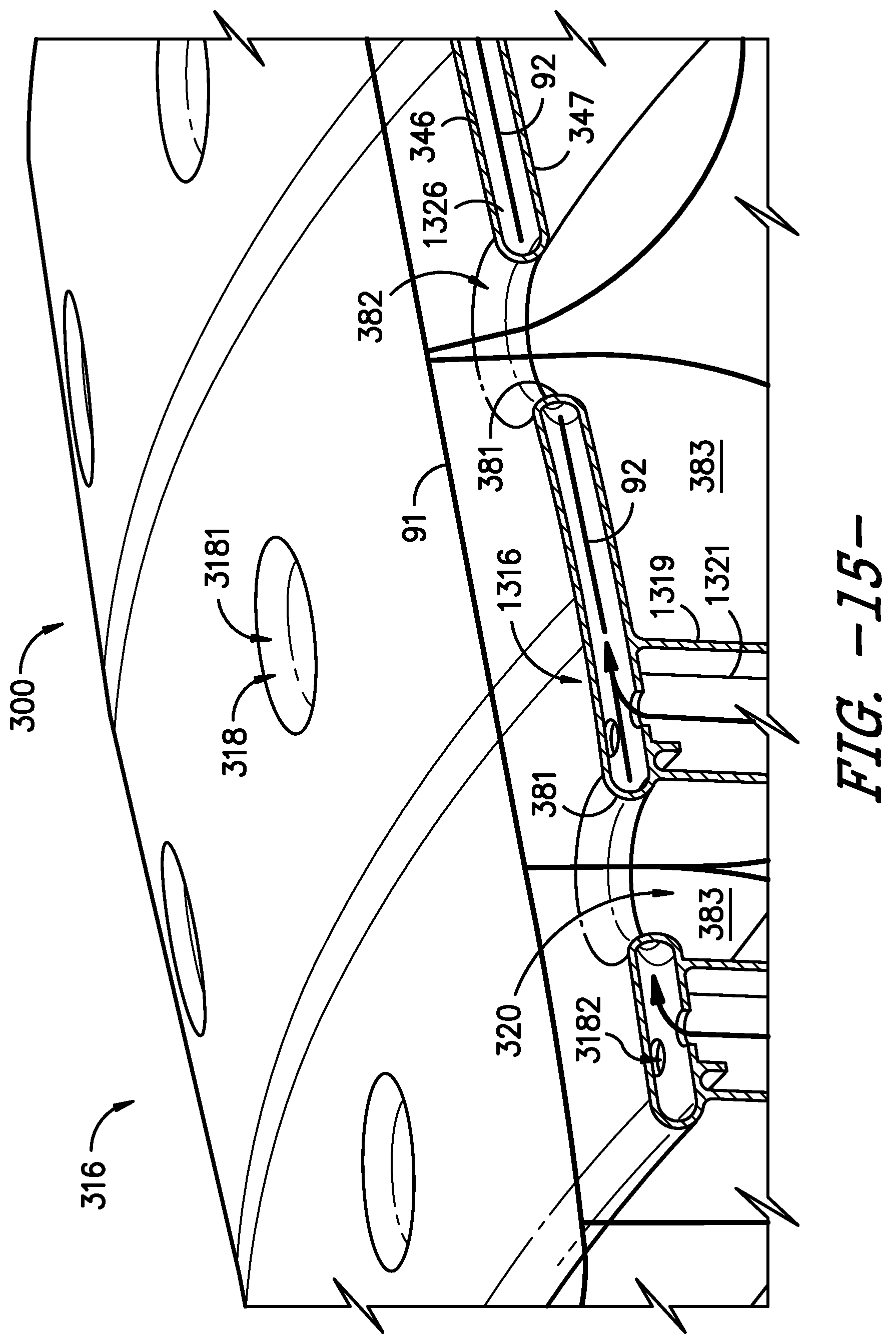 Patent US12305516 Figure 16 – Gas turbine engine with a fluid conduit system and a method of operating the same