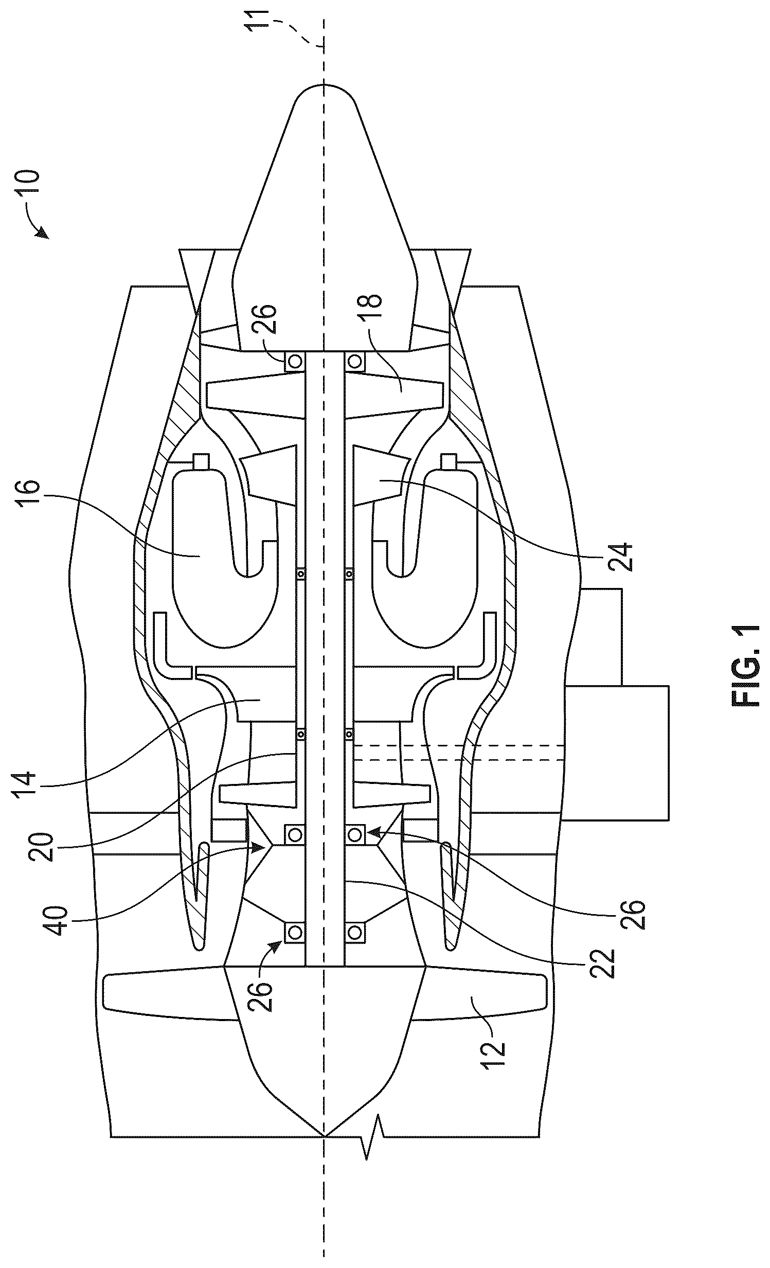 Patent US12305521 Figure 1 – Retaining ring centrifugal growth limiter