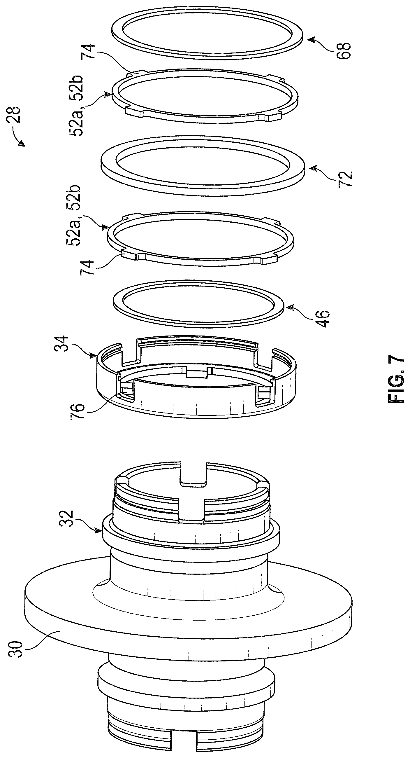 Patent US12305521 Figure 6 – Retaining ring centrifugal growth limiter