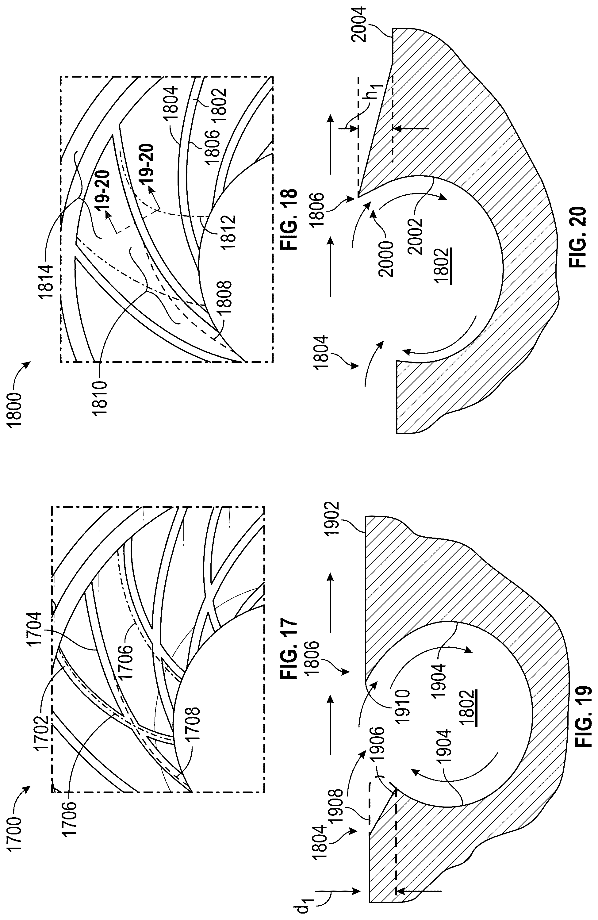 Patent US12305523 Figure 10 – Flow control structures for enhanced performance and turbomachines incorporating the same