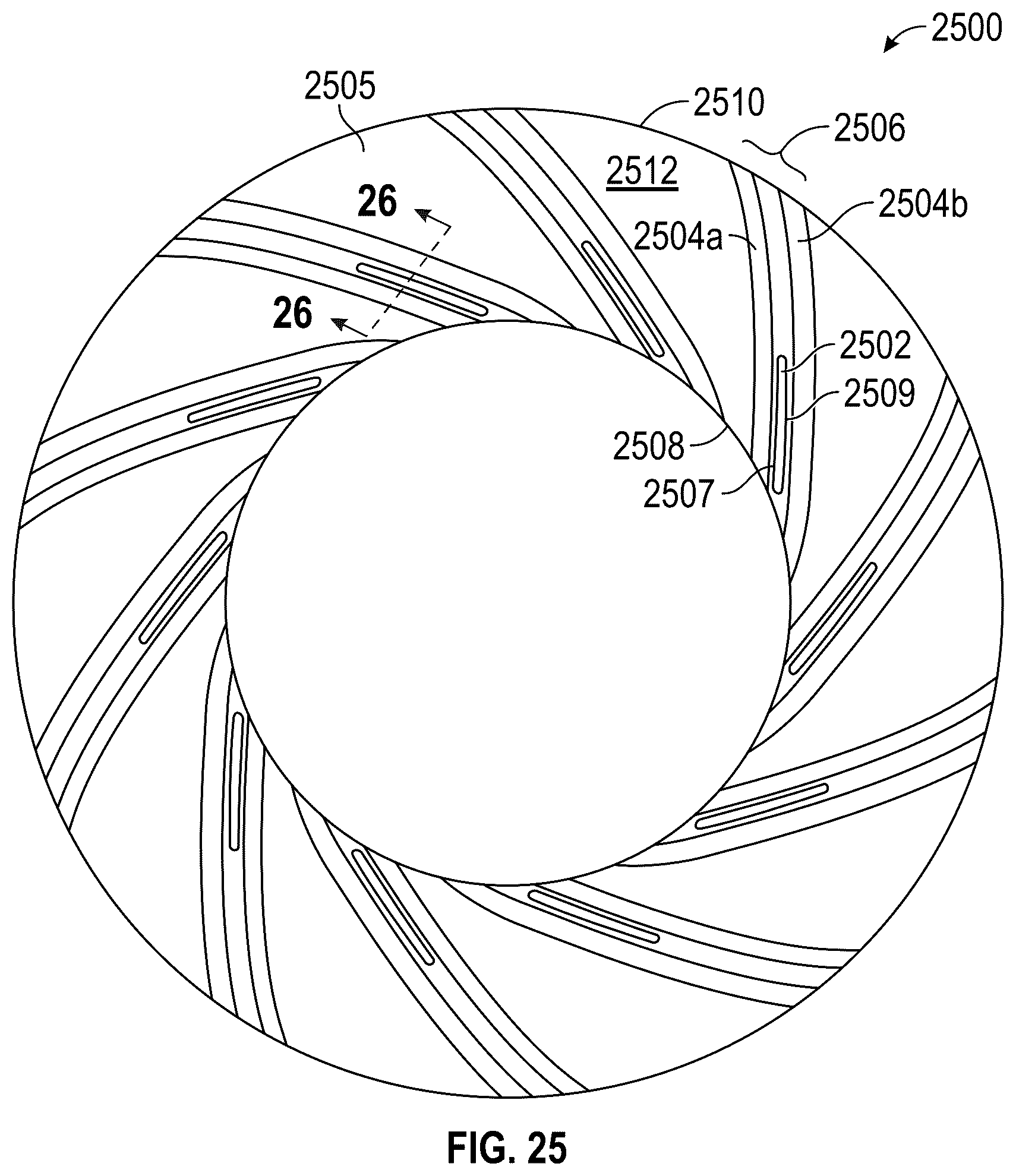 Patent US12305523 Figure 14 – Flow control structures for enhanced performance and turbomachines incorporating the same